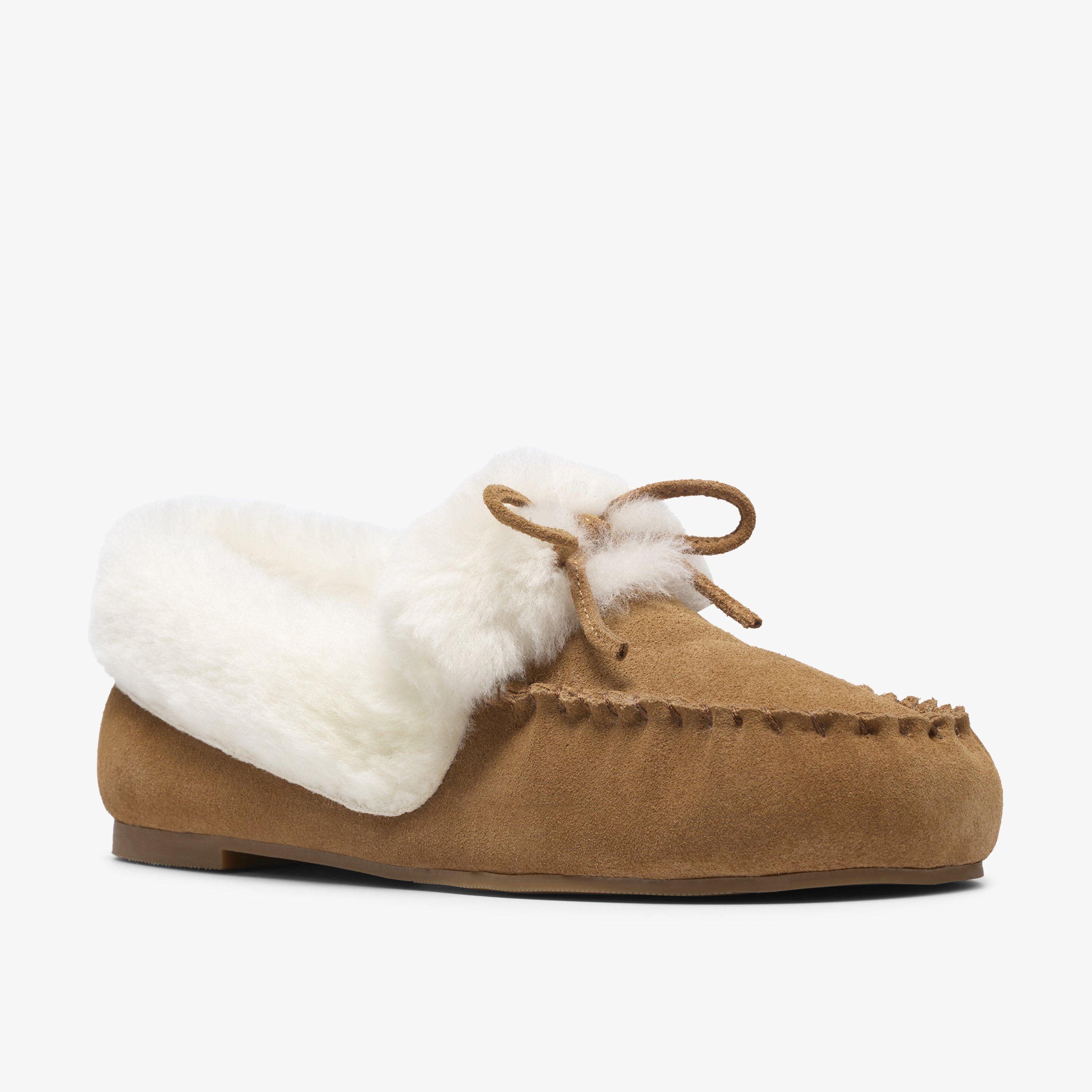 Siana Mocc Tan Slip Ons Slippers, view 4 of 6