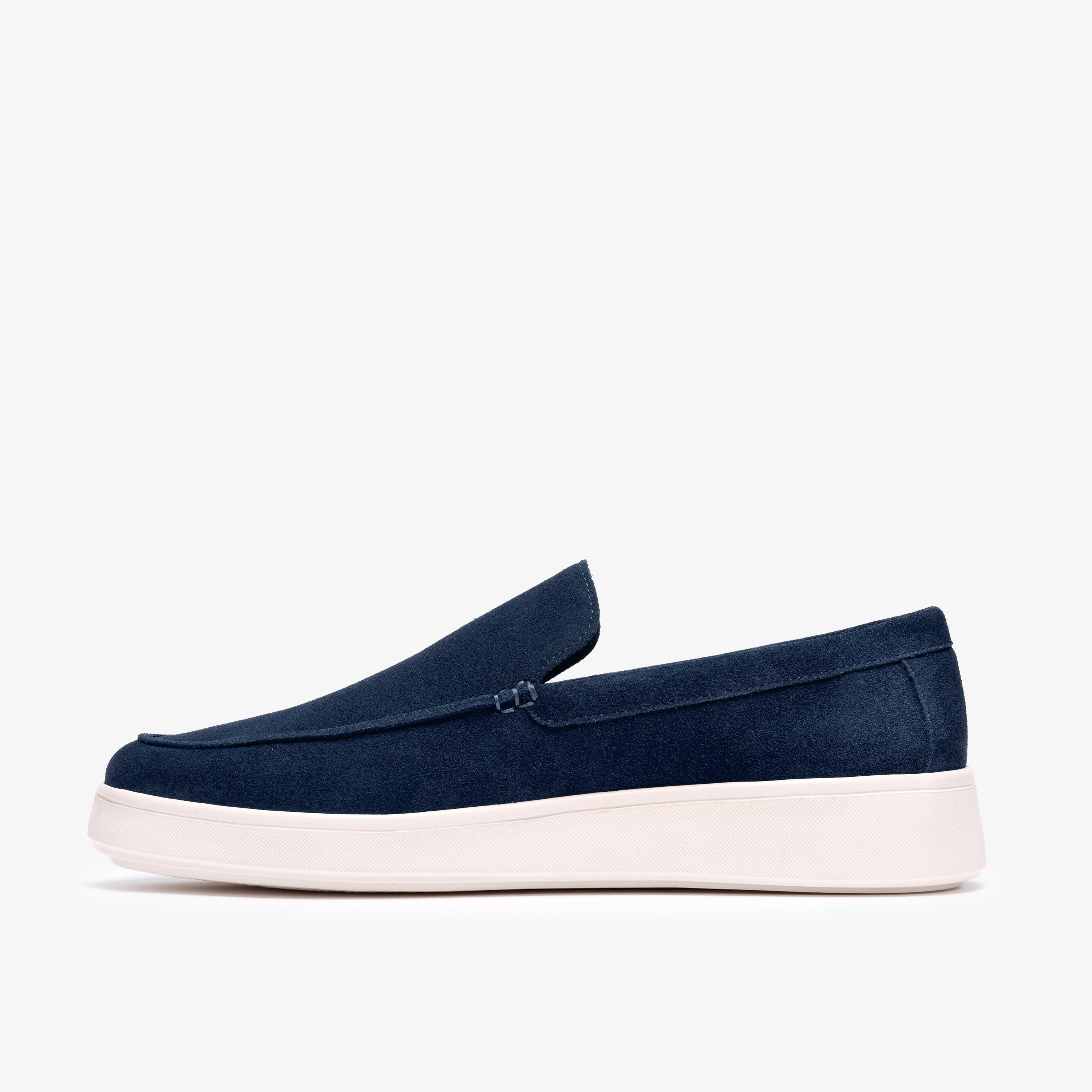 Morford Lo Navy Suede Loafers, view 2 of 6