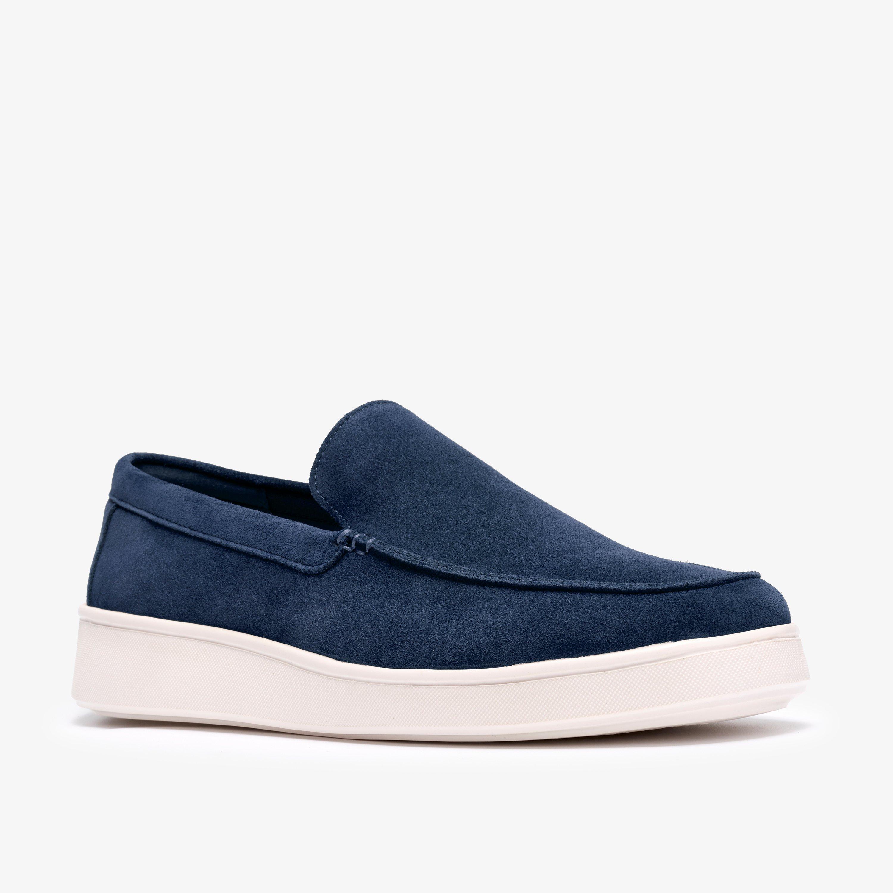 Morford Lo Navy Suede Loafers, view 4 of 6