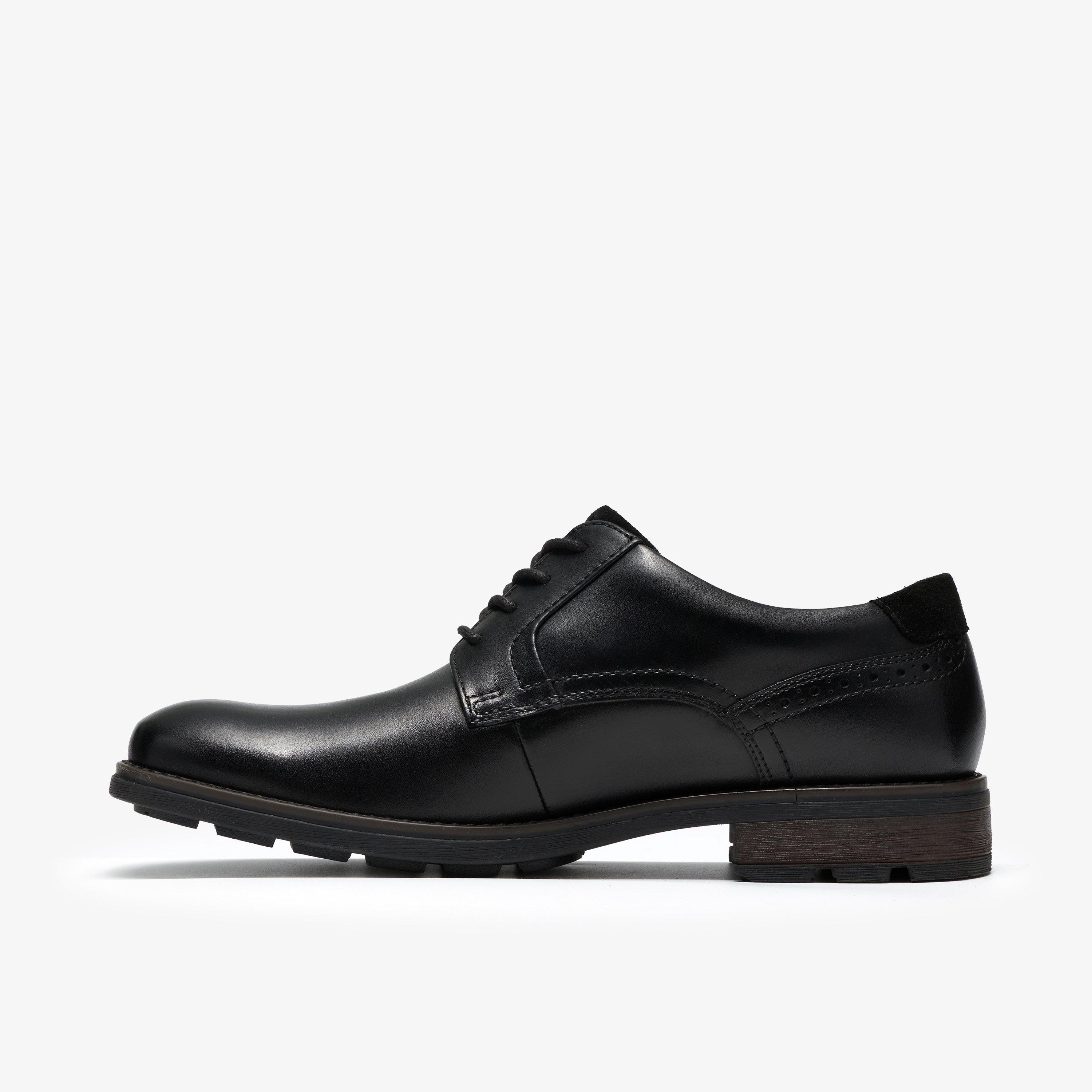 Emmet Lace Black Leather Derby Shoes, view 2 of 6