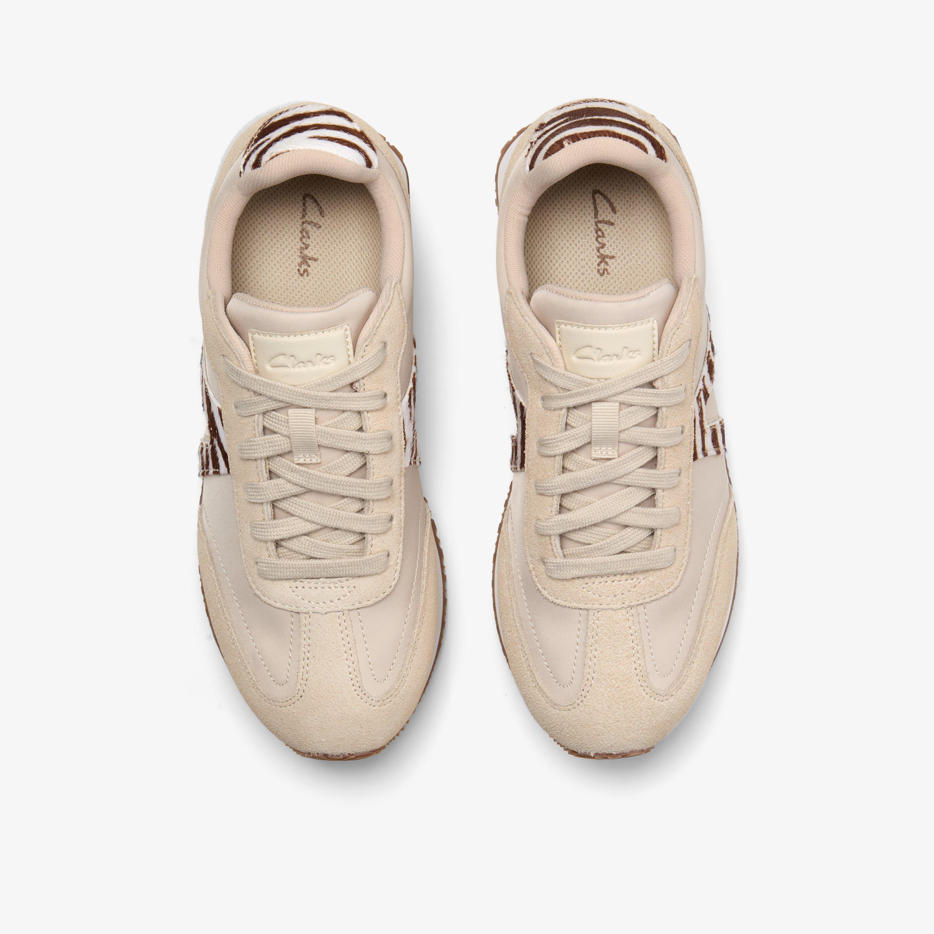 Calo Run Off White Combination Trainers Lace Up, view 6 of 6