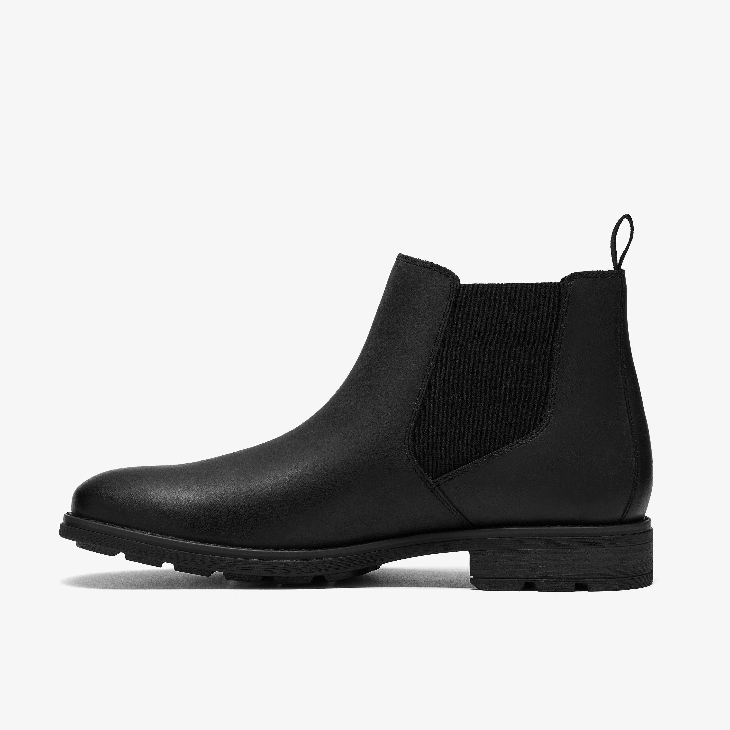 Emmet Go Black Leather Ankle Boots, view 2 of 6