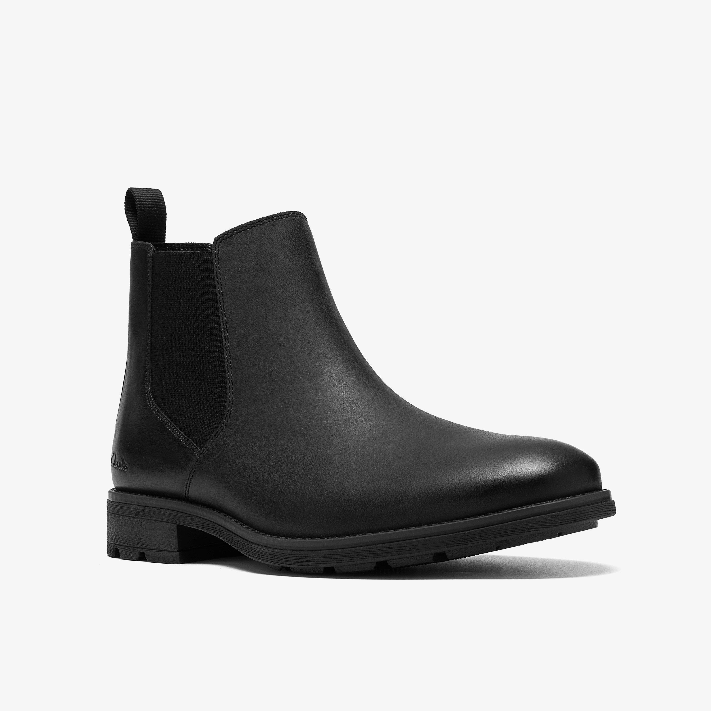 Emmet Go Black Leather Ankle Boots, view 4 of 6