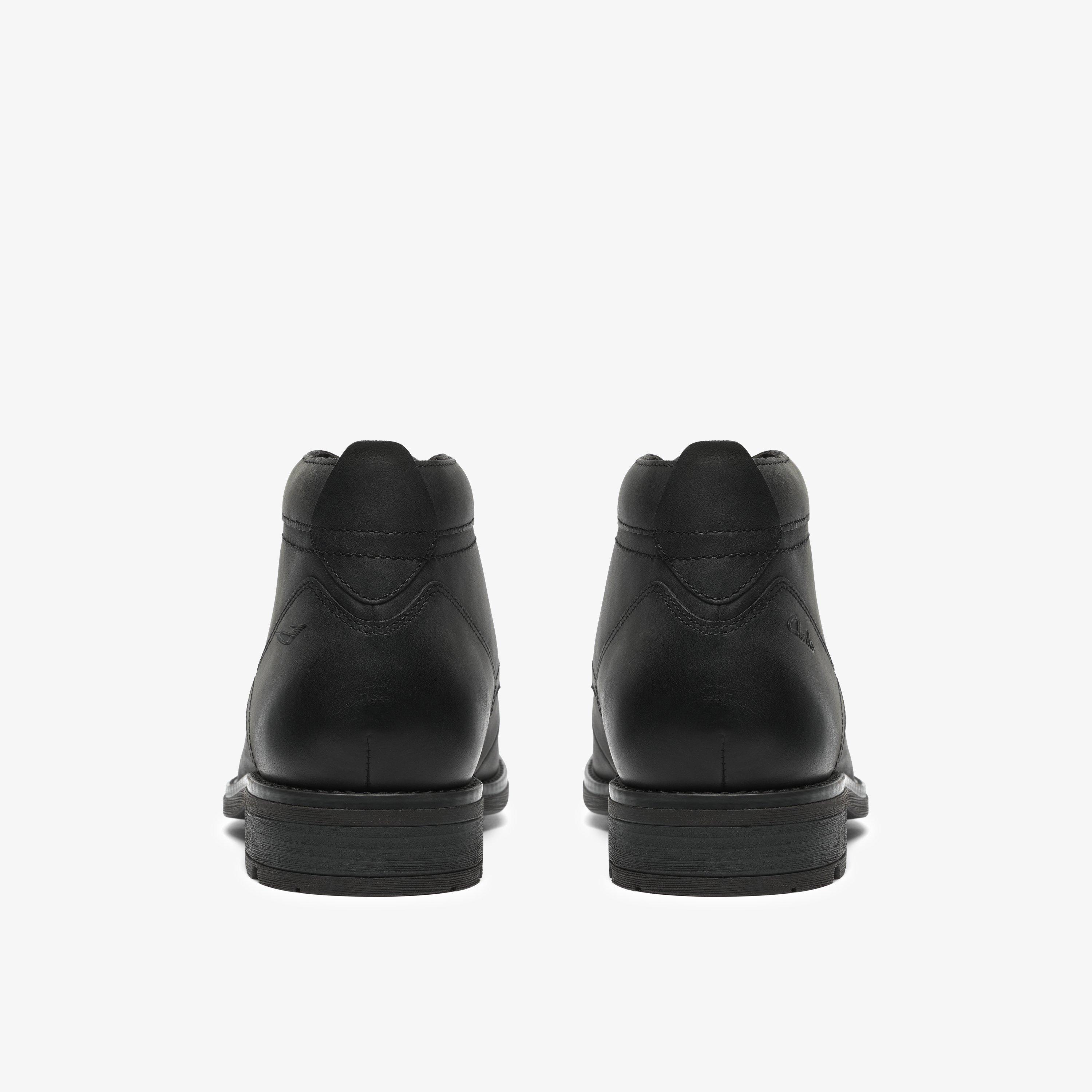 Emmet Chukka Black Leather Ankle Boots, view 5 of 6