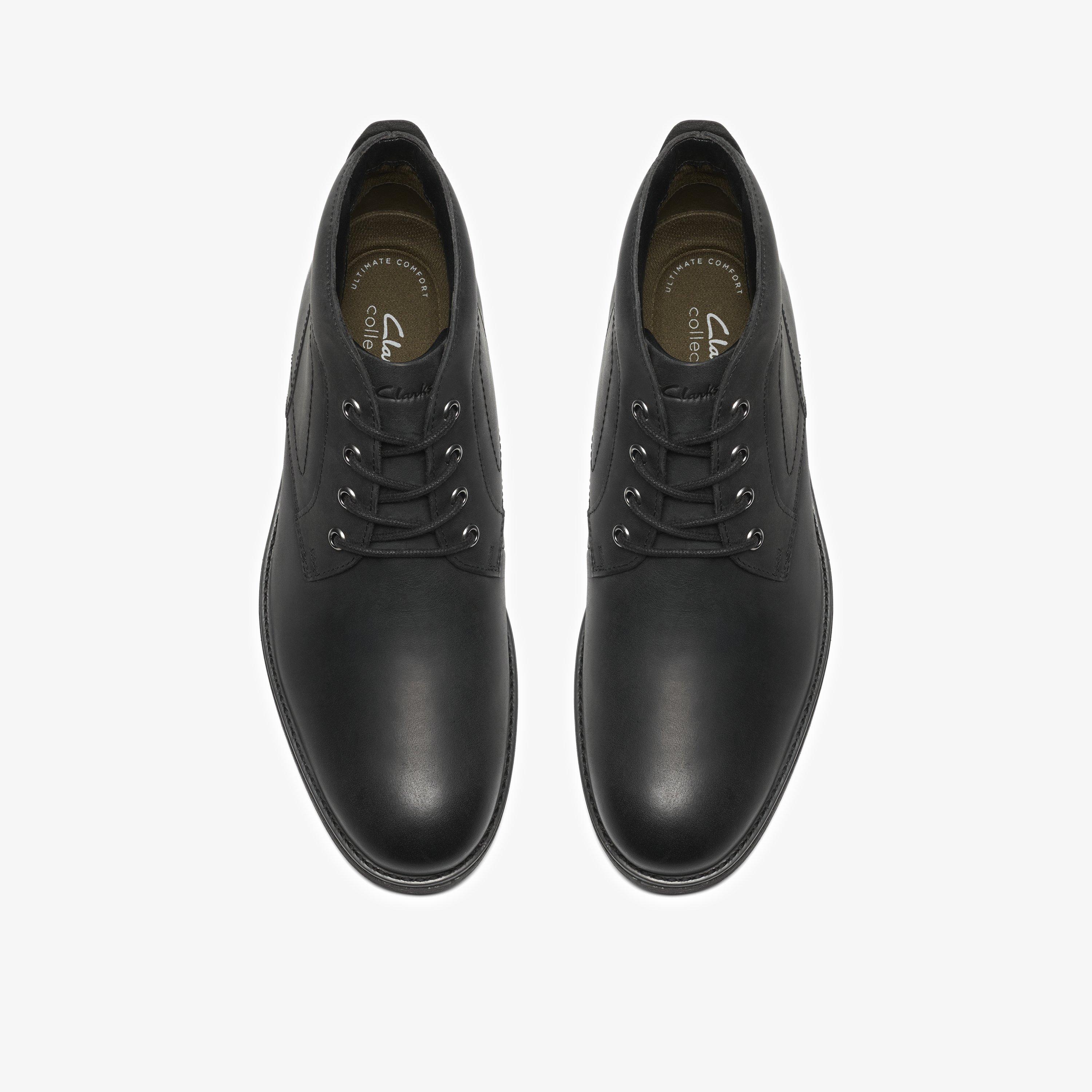 Emmet Chukka Black Leather Ankle Boots, view 6 of 6
