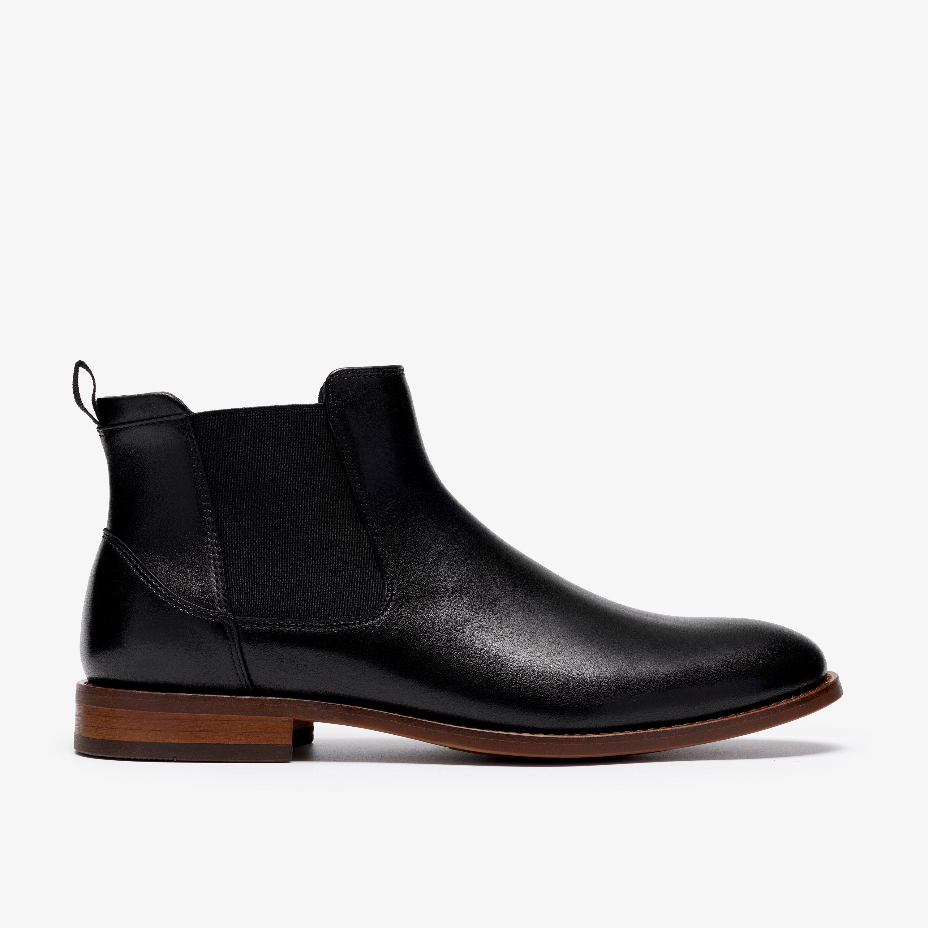 Bowburn Top Cuero Negro Botines Botines Chelsea, view 1 of 6