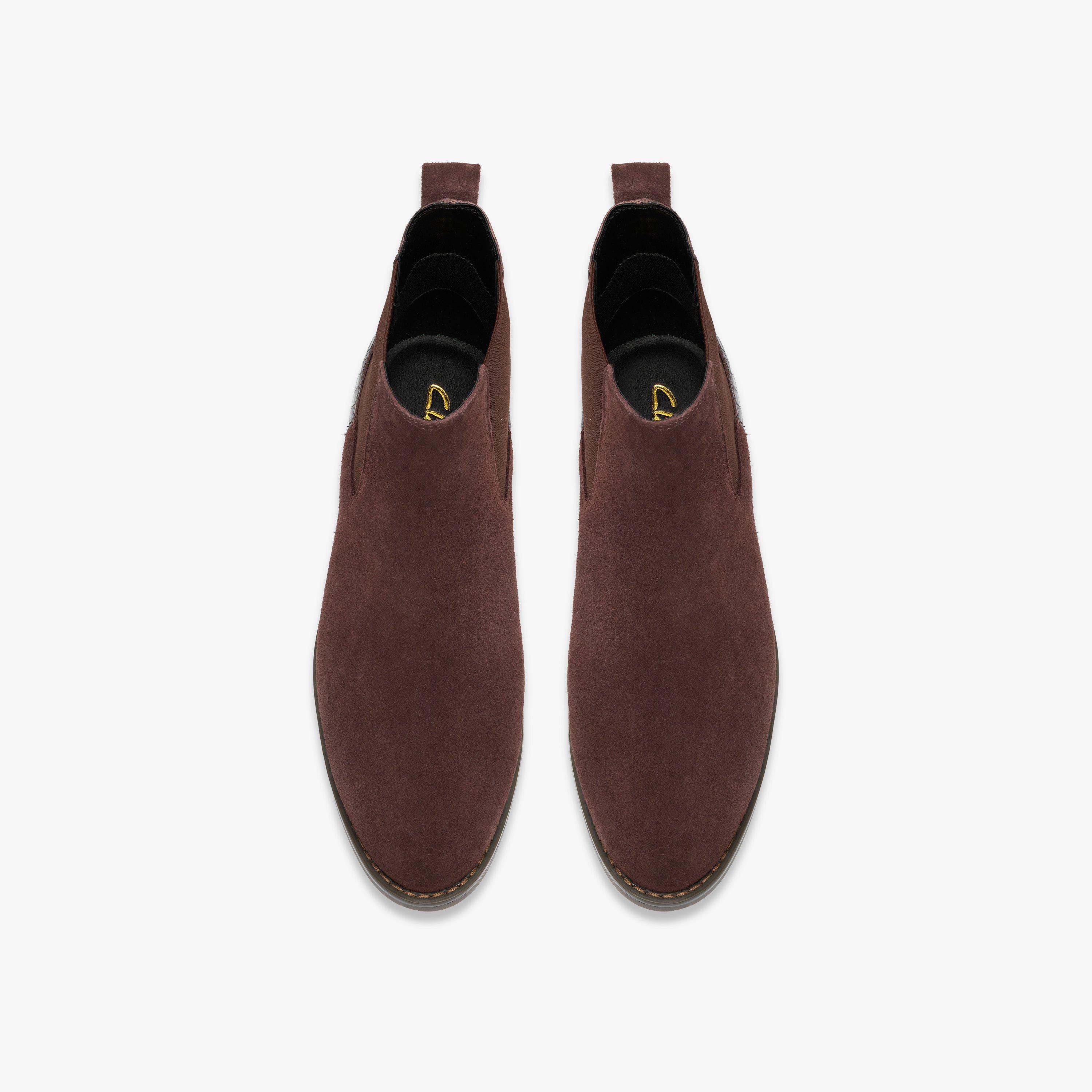 Conara Top Dark Brown Combination Ankle Boots Chelsea Boots, view 6 of 6