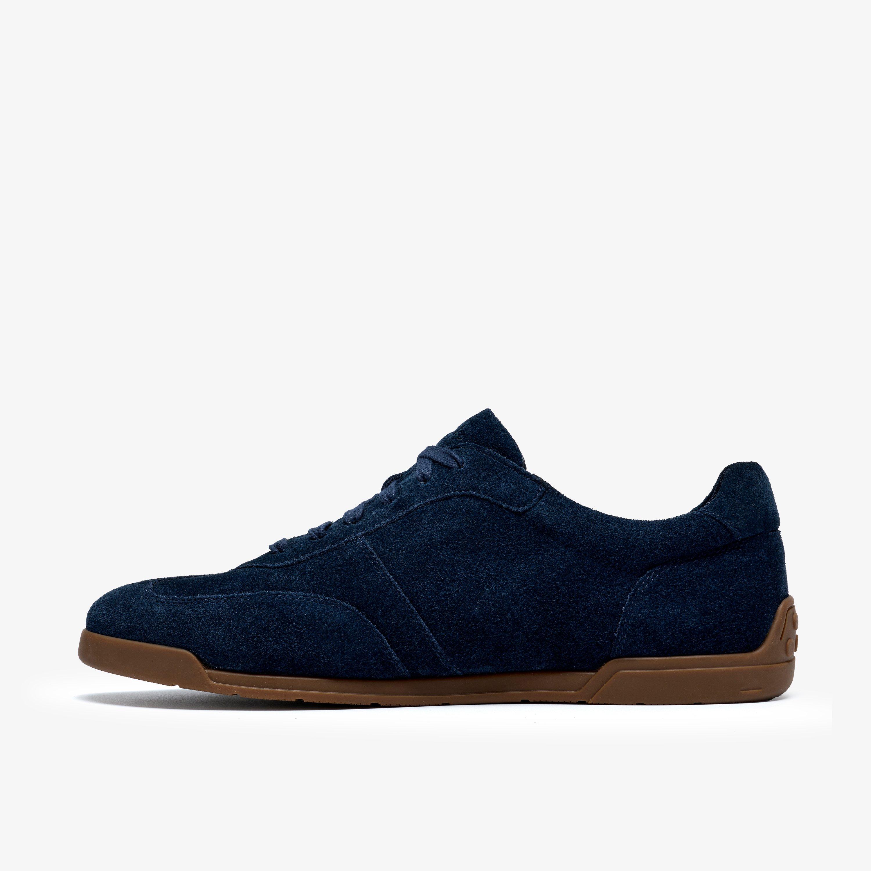Henton Lo Navy Suede Trainers, view 2 of 6