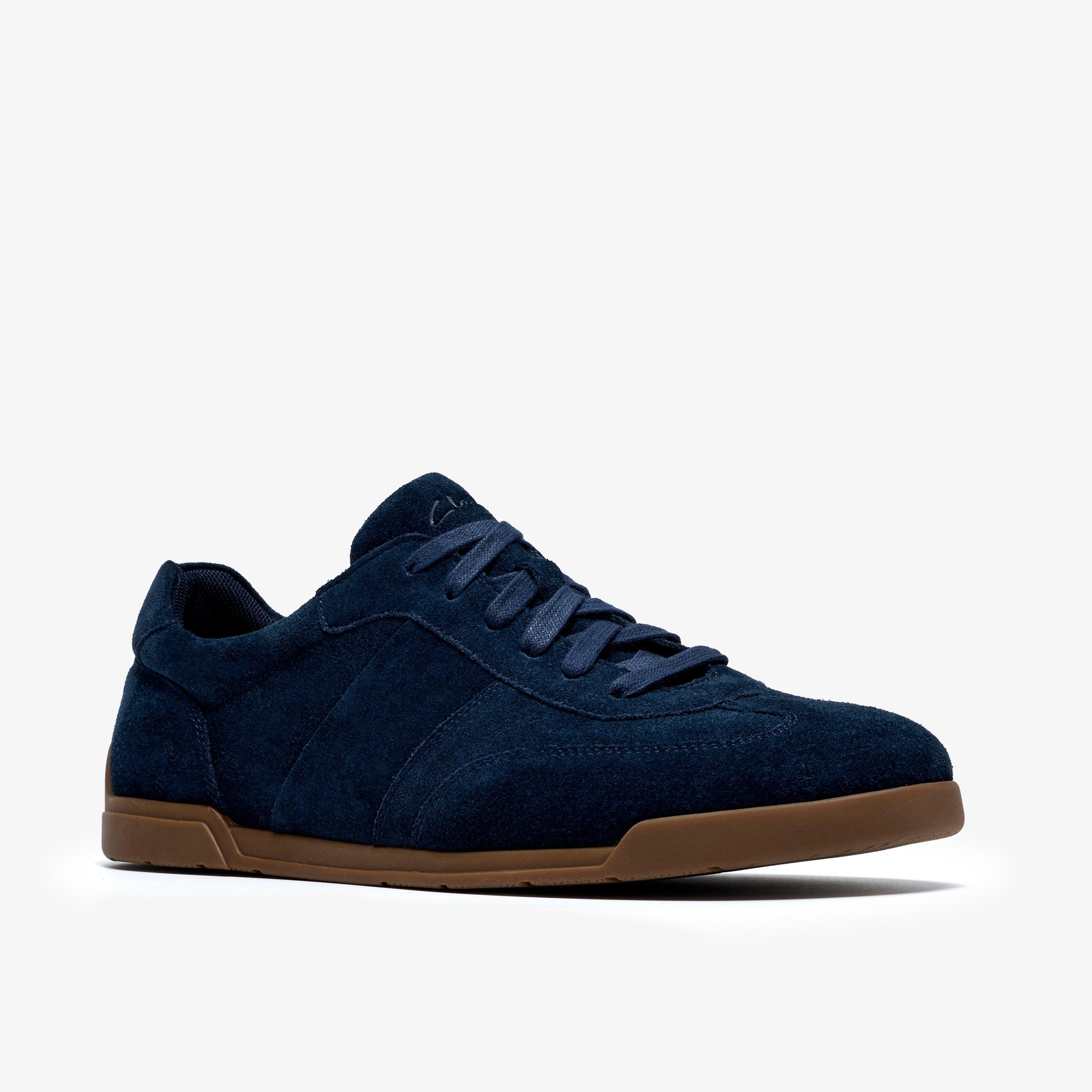 Henton Lo Navy Suede Trainers, view 4 of 6