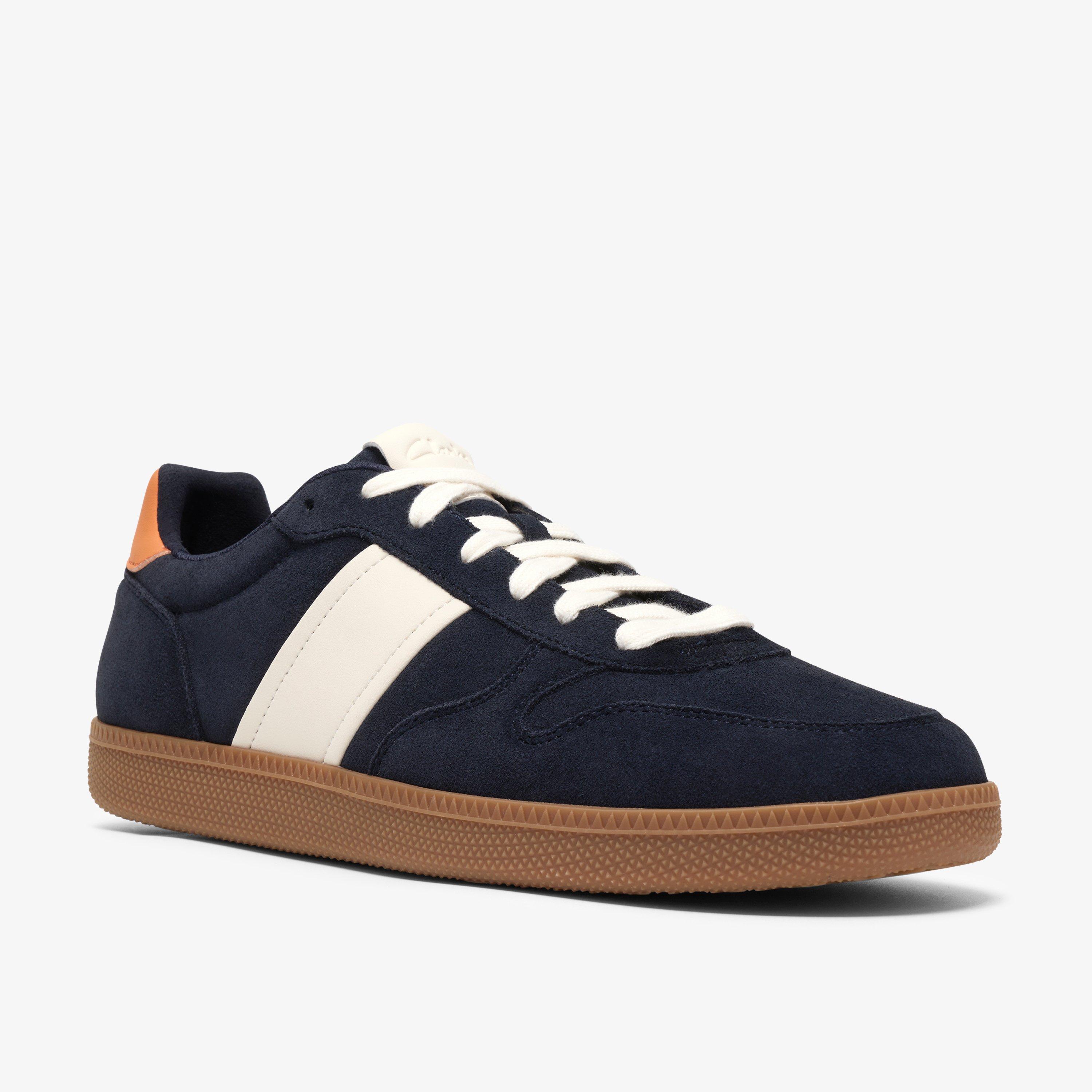 Fosse Lo Navy Suede Trainers, view 4 of 6