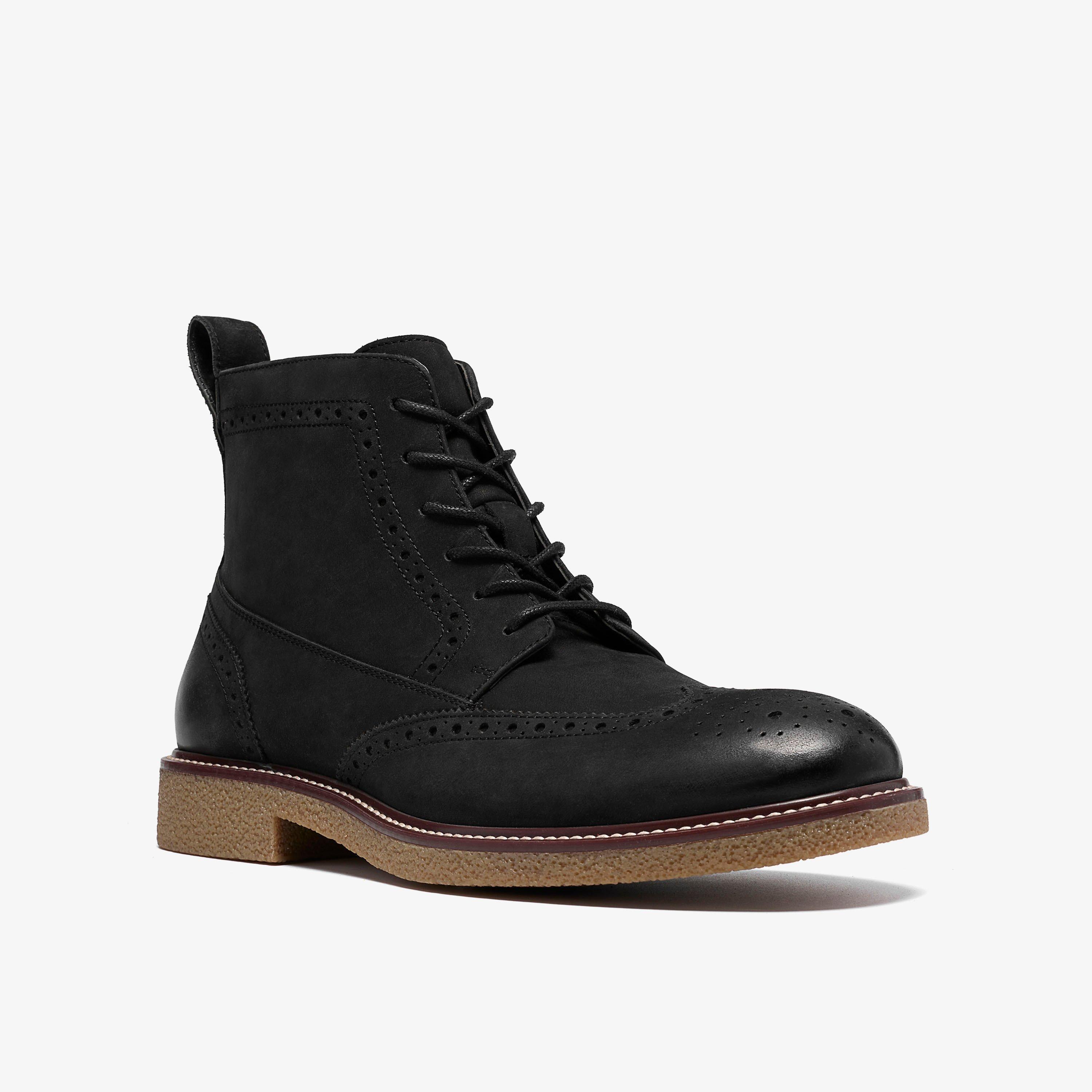 Chelwood Hi Black Oily Leather Ankle Boots, view 4 of 6