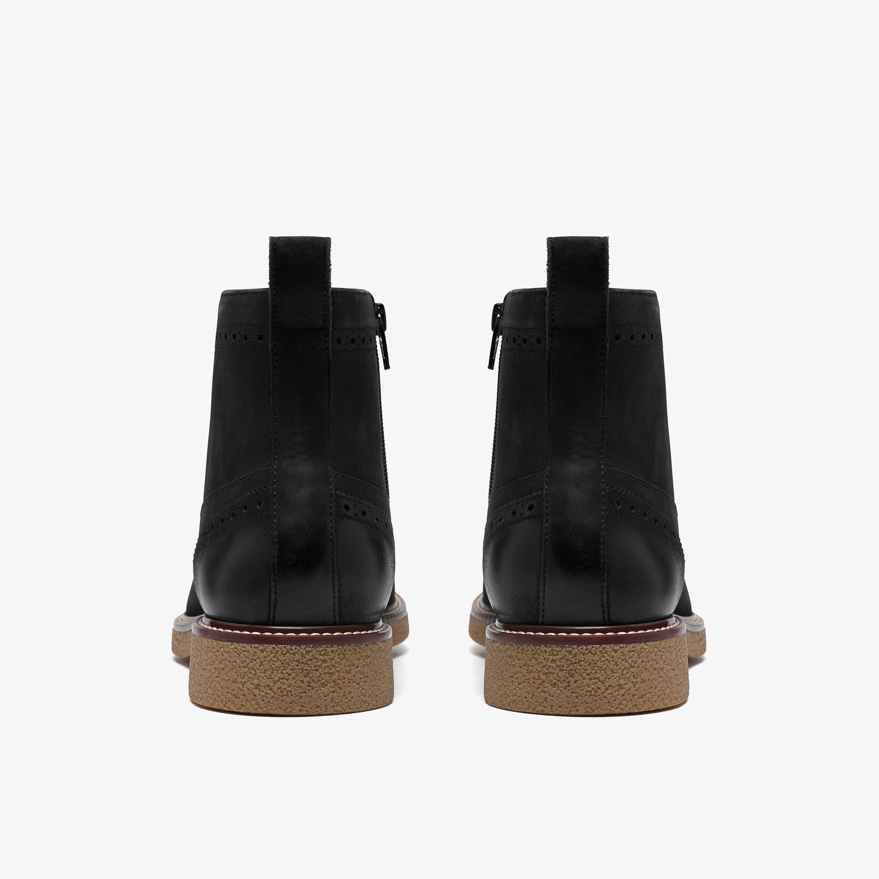 Chelwood Hi Black Oily Leather Ankle Boots, view 5 of 6