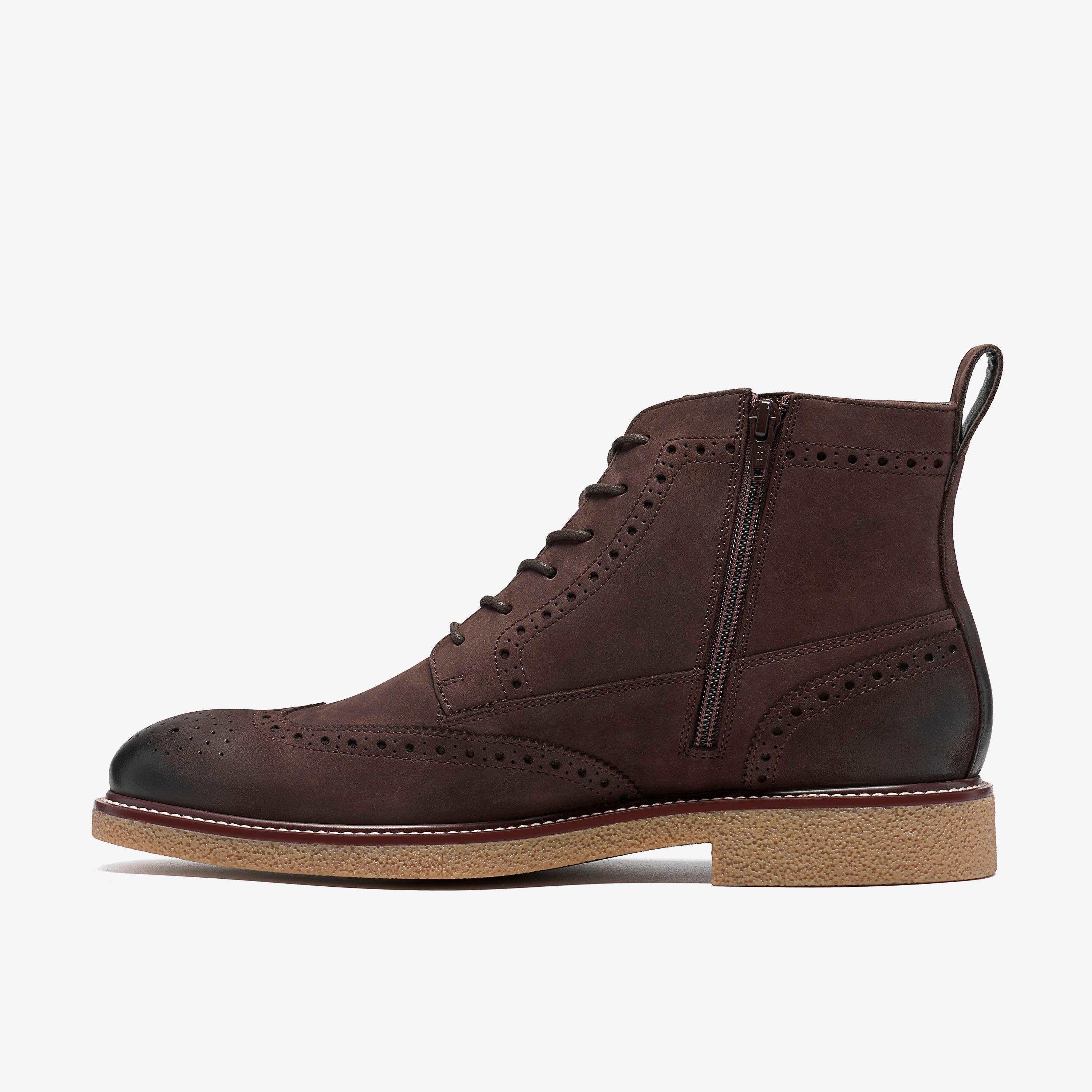 Chelwood Hi Brown Oily Ankle Boots, view 2 of 6