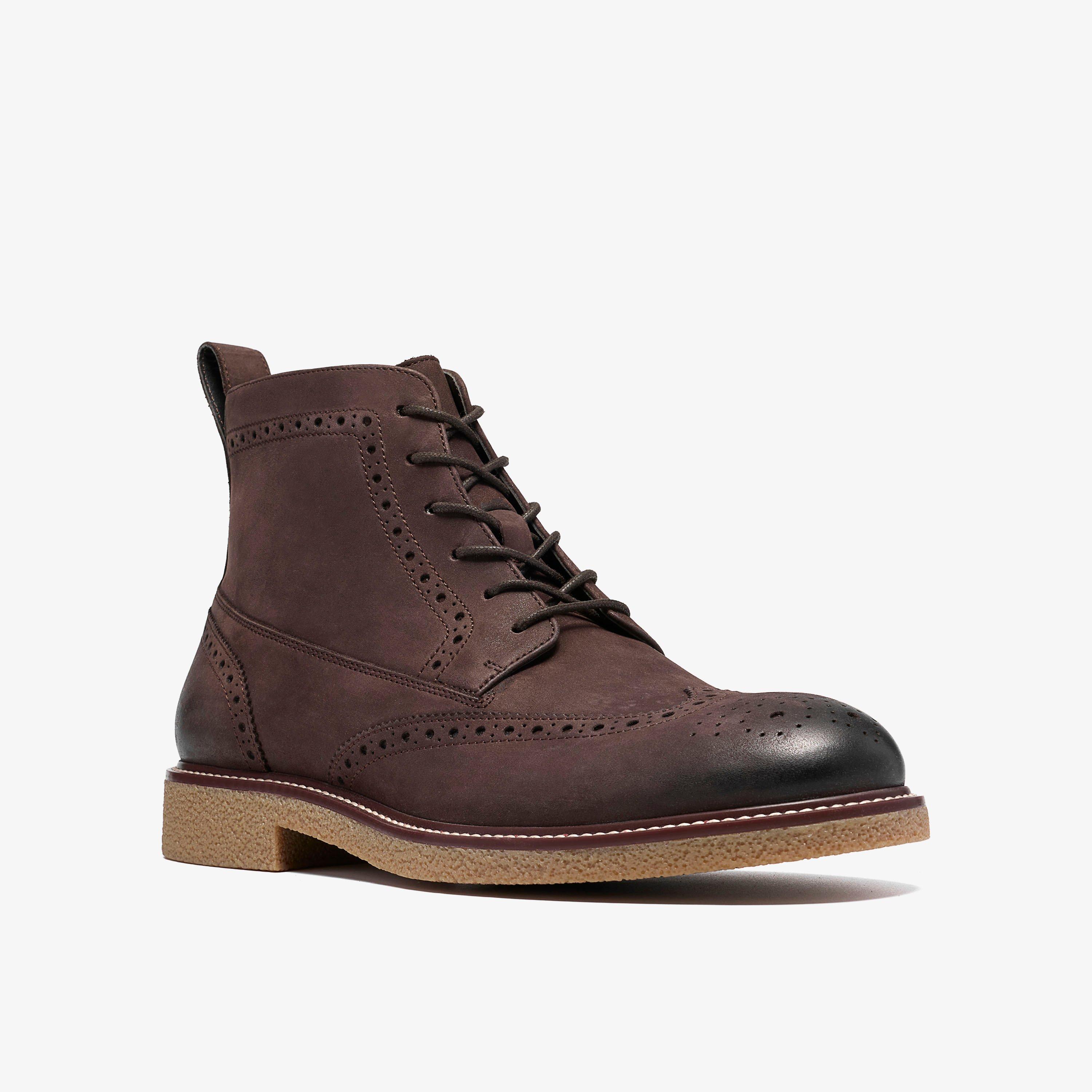 Chelwood Hi Brown Oily Ankle Boots, view 4 of 6