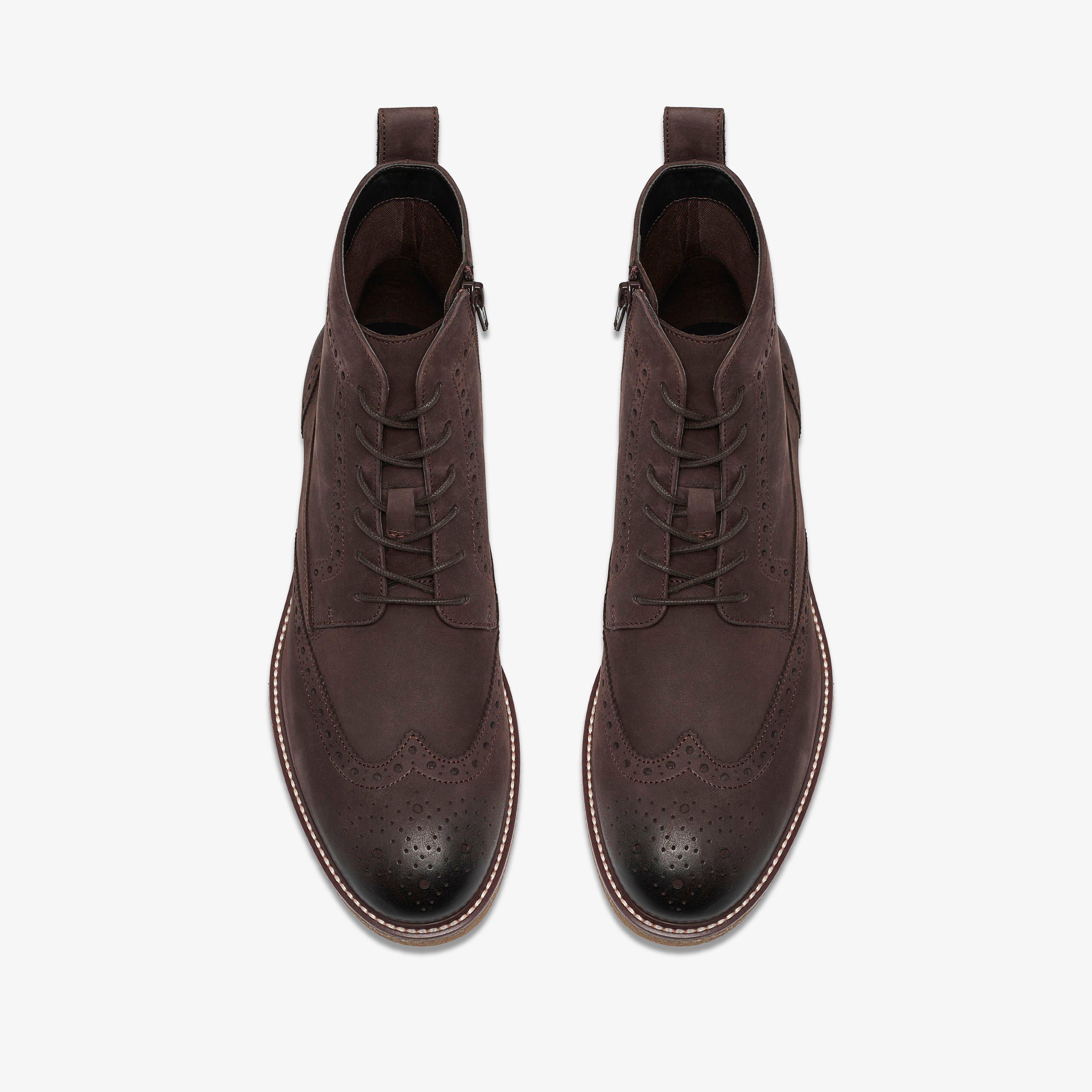 Chelwood Hi Brown Oily Ankle Boots, view 6 of 6