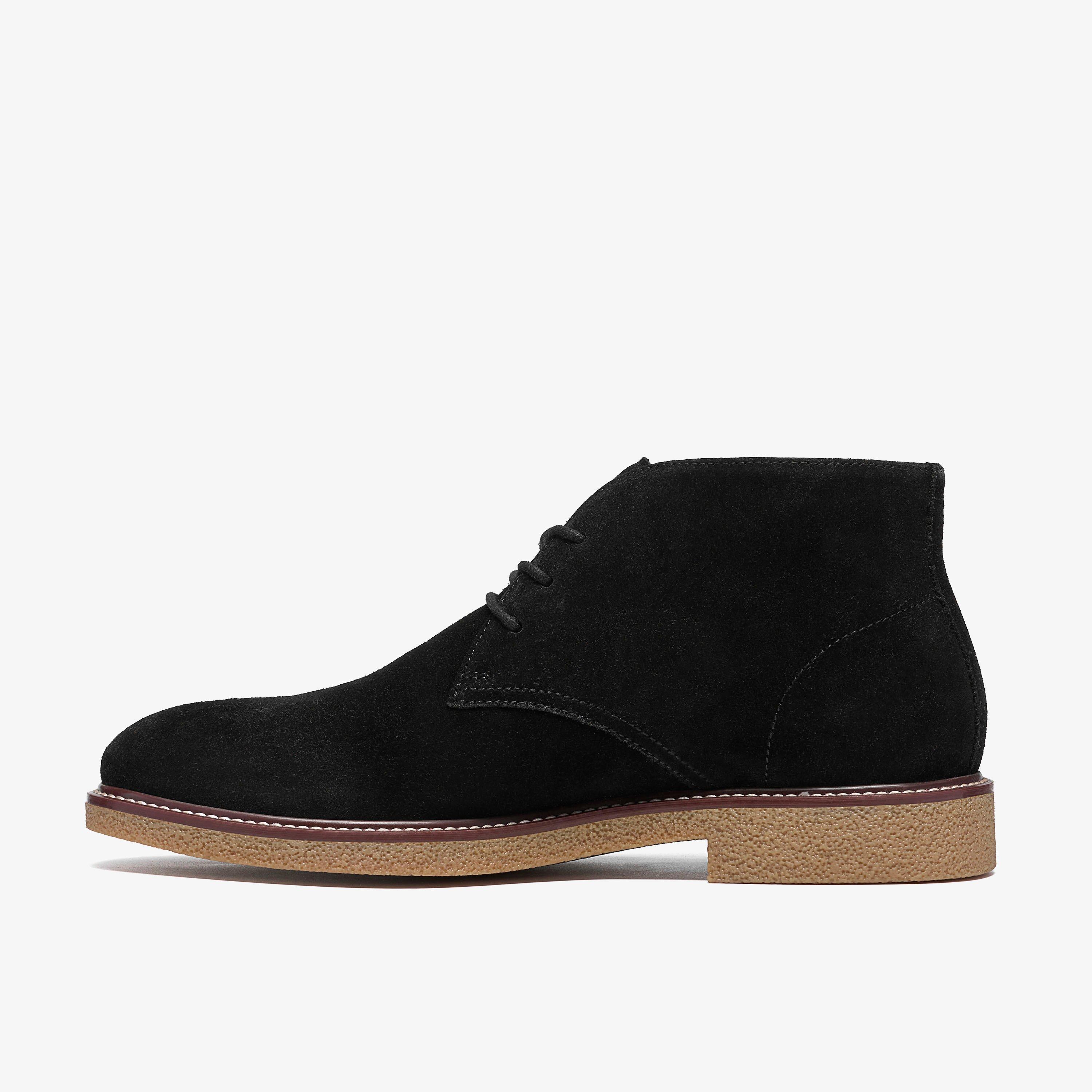 Chelwood Mid Black Suede Ankle Boots, view 2 of 6