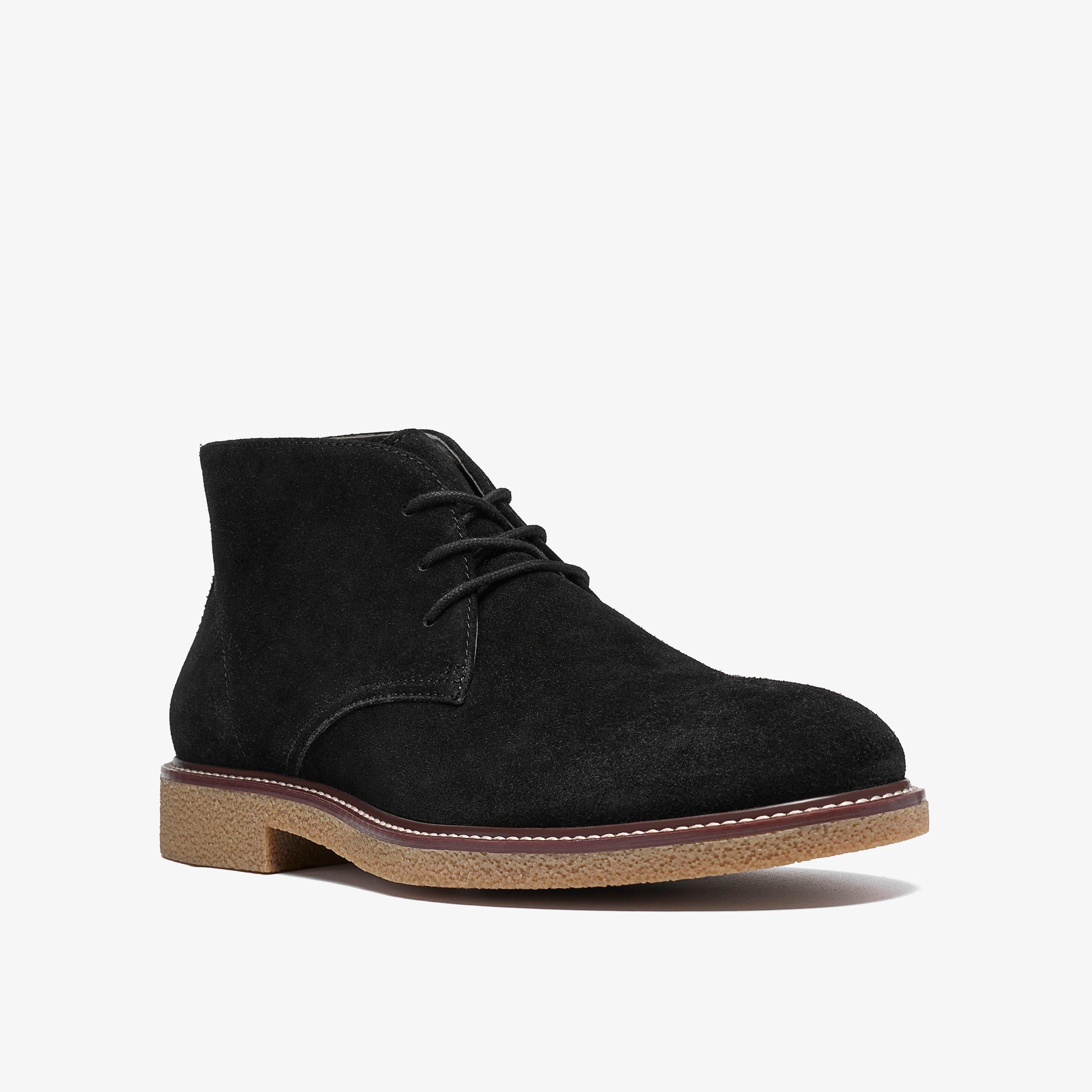 Chelwood Mid Black Suede Ankle Boots, view 4 of 6