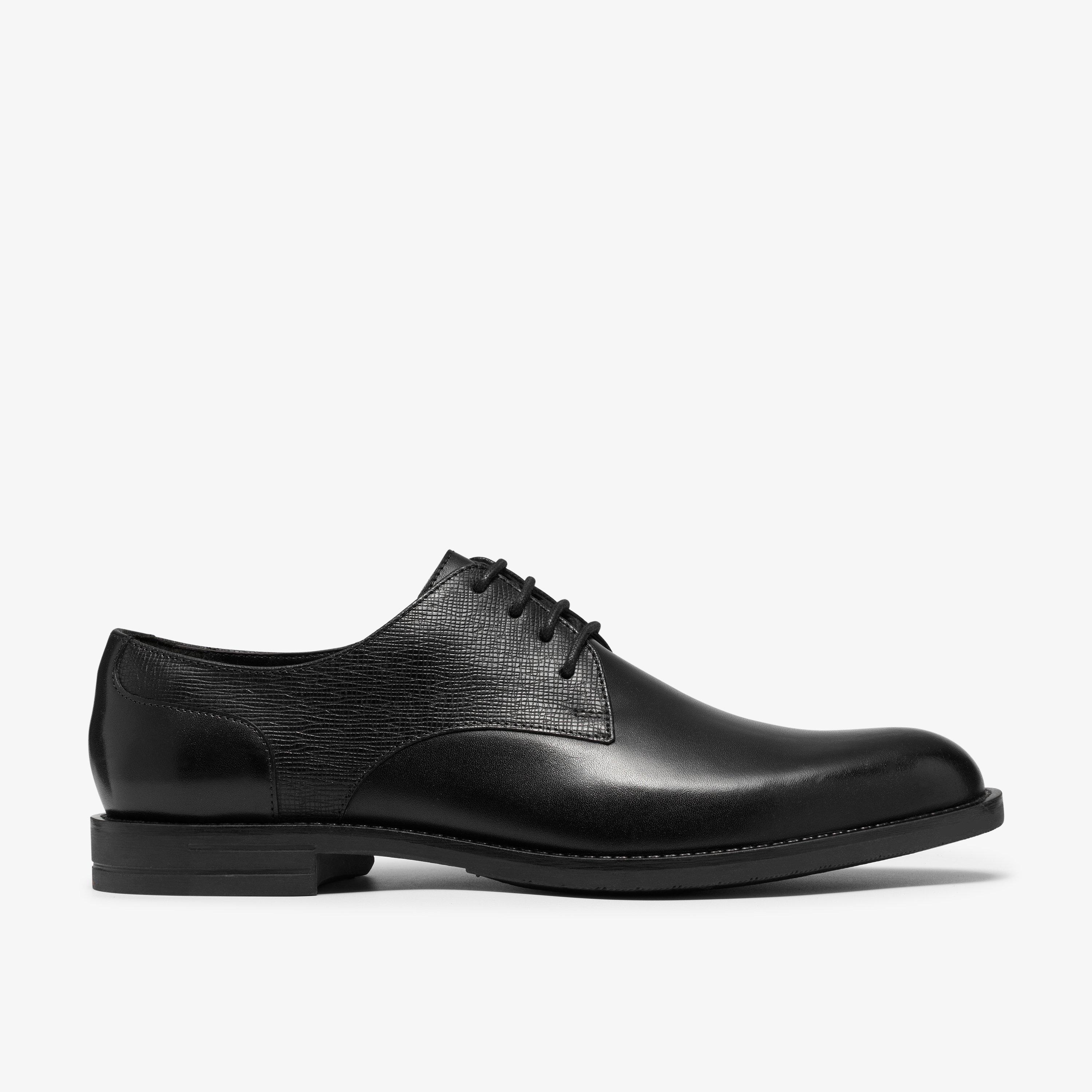 Bathford Lace Black Leather Derby Shoes Lace Up, view 1 of 6