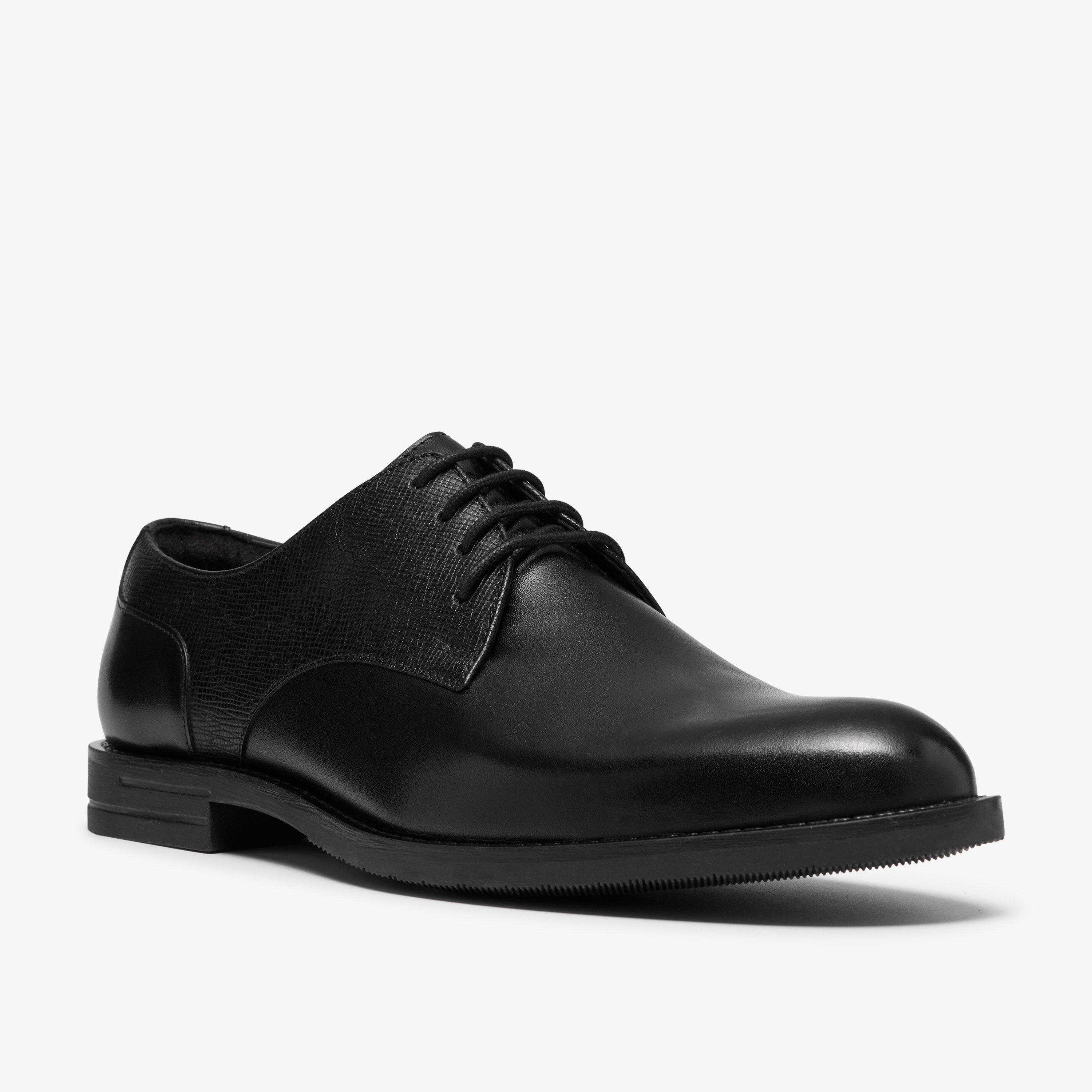 Bathford Lace Black Leather Derby Shoes Lace Up, view 4 of 6