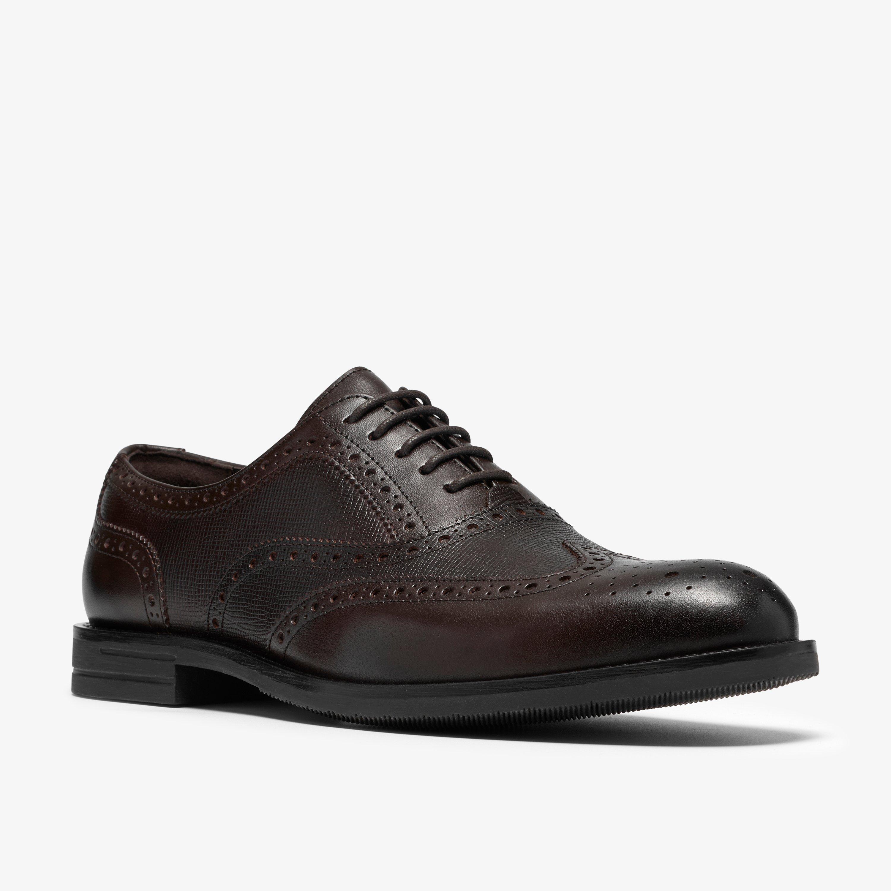 Bathford Tip Brown Leather Derby Shoes Lace Up, view 4 of 6