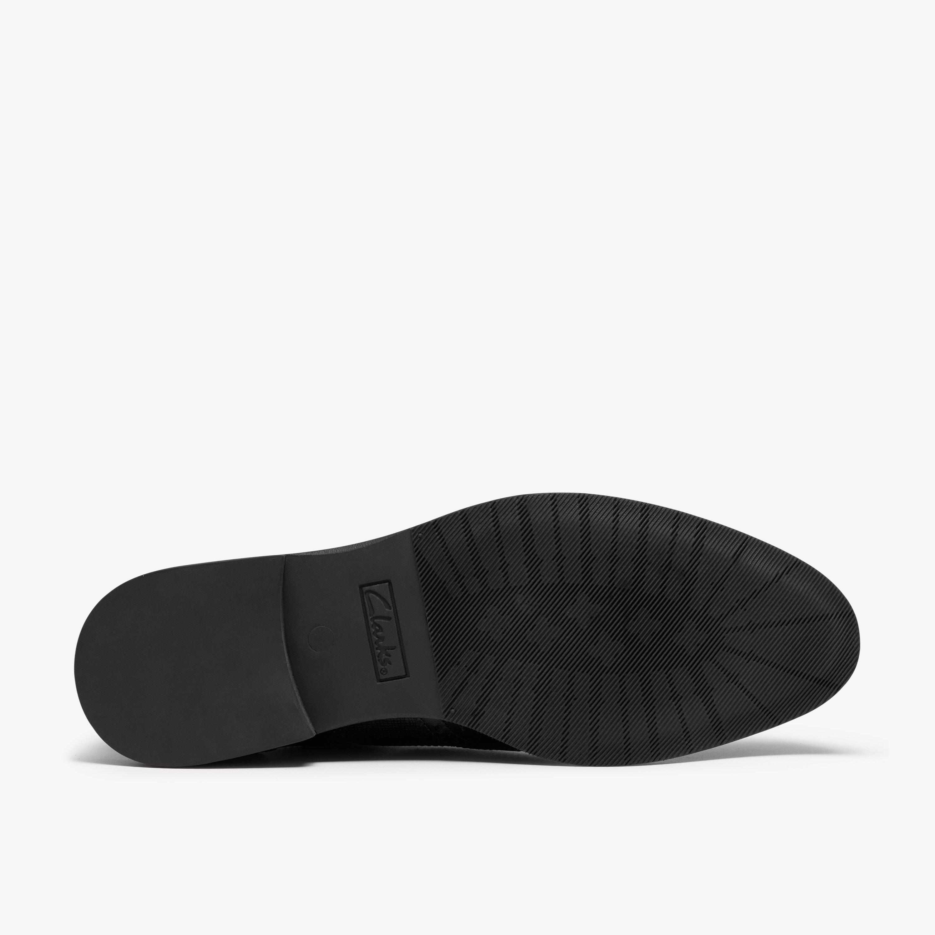Bathford Tip Black Leather Derby Shoes Lace Up, view 3 of 6