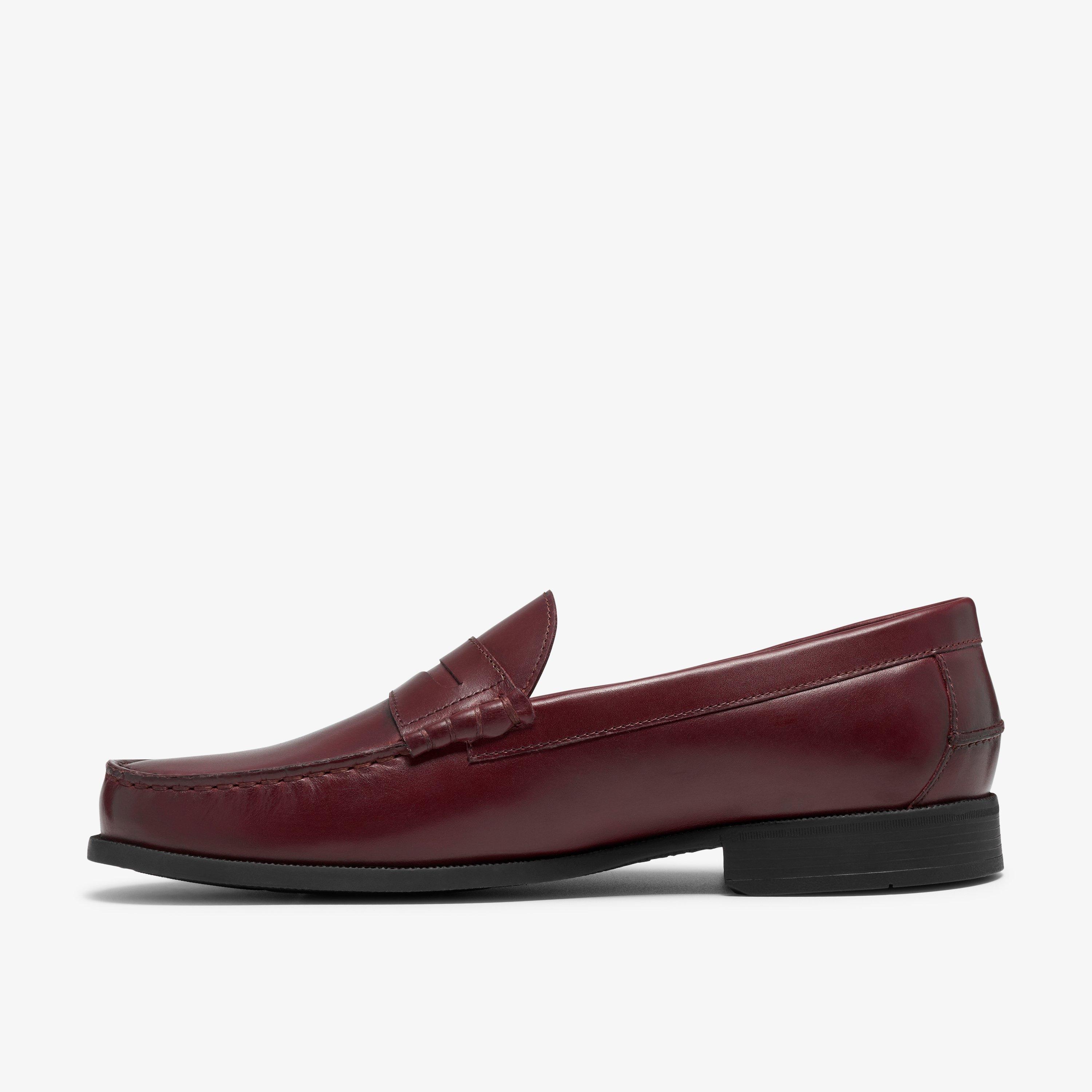 Stanbridge Lo Wine Leather Loafers, view 2 of 6