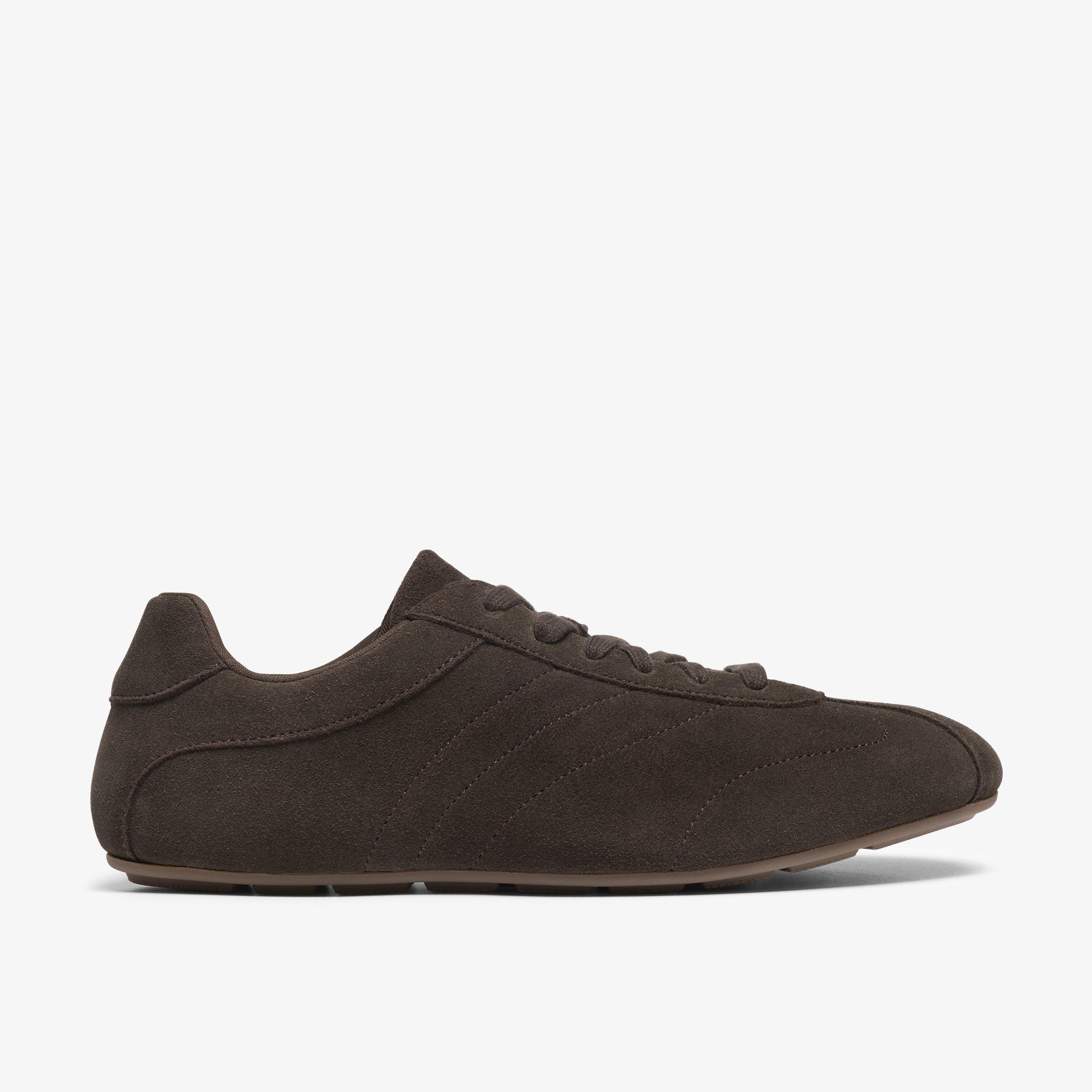 Railford Lo Brown Suede Trainers Lace Up, view 1 of 6