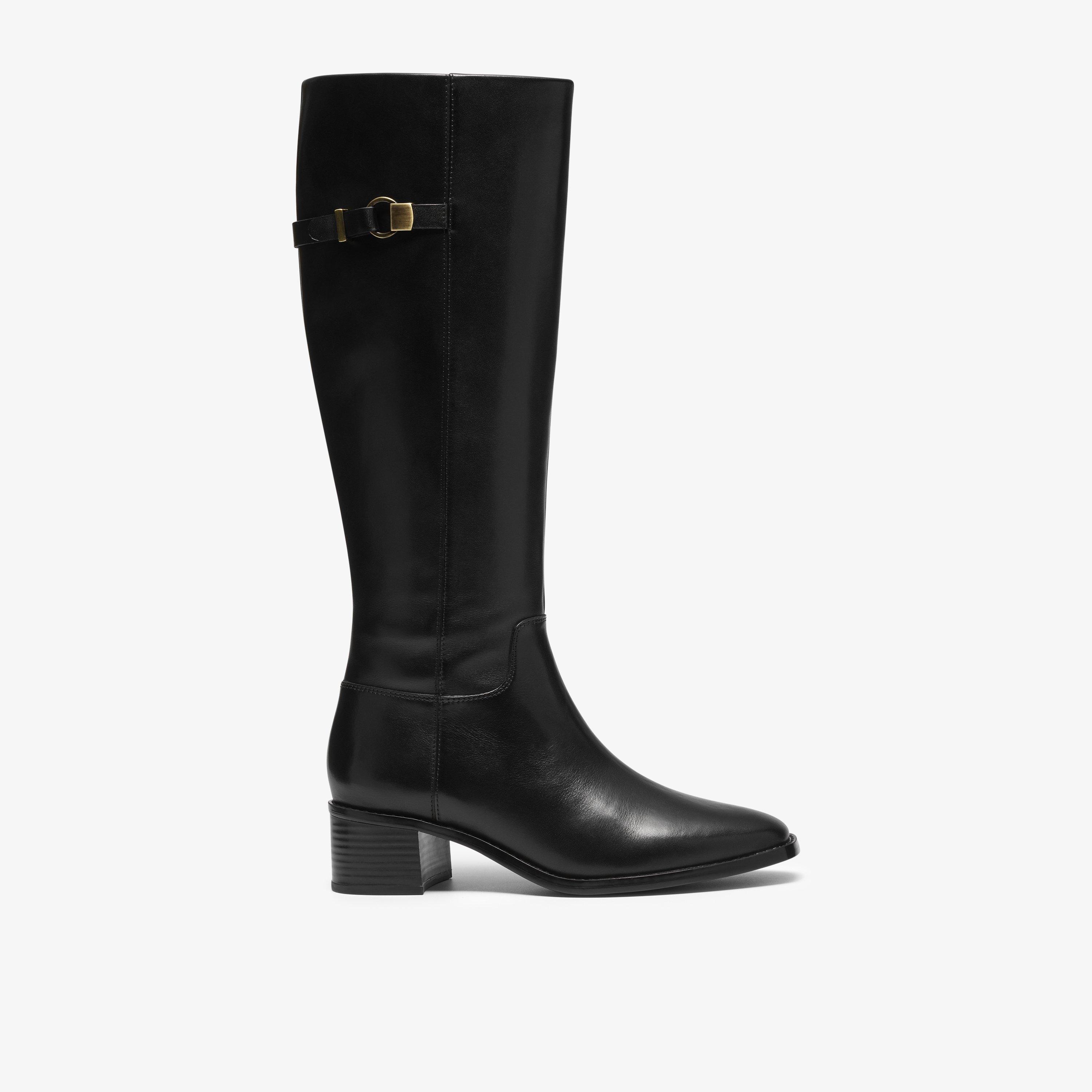 Wrenn Hi Black Leather Knee High Boots, view 1 of 6