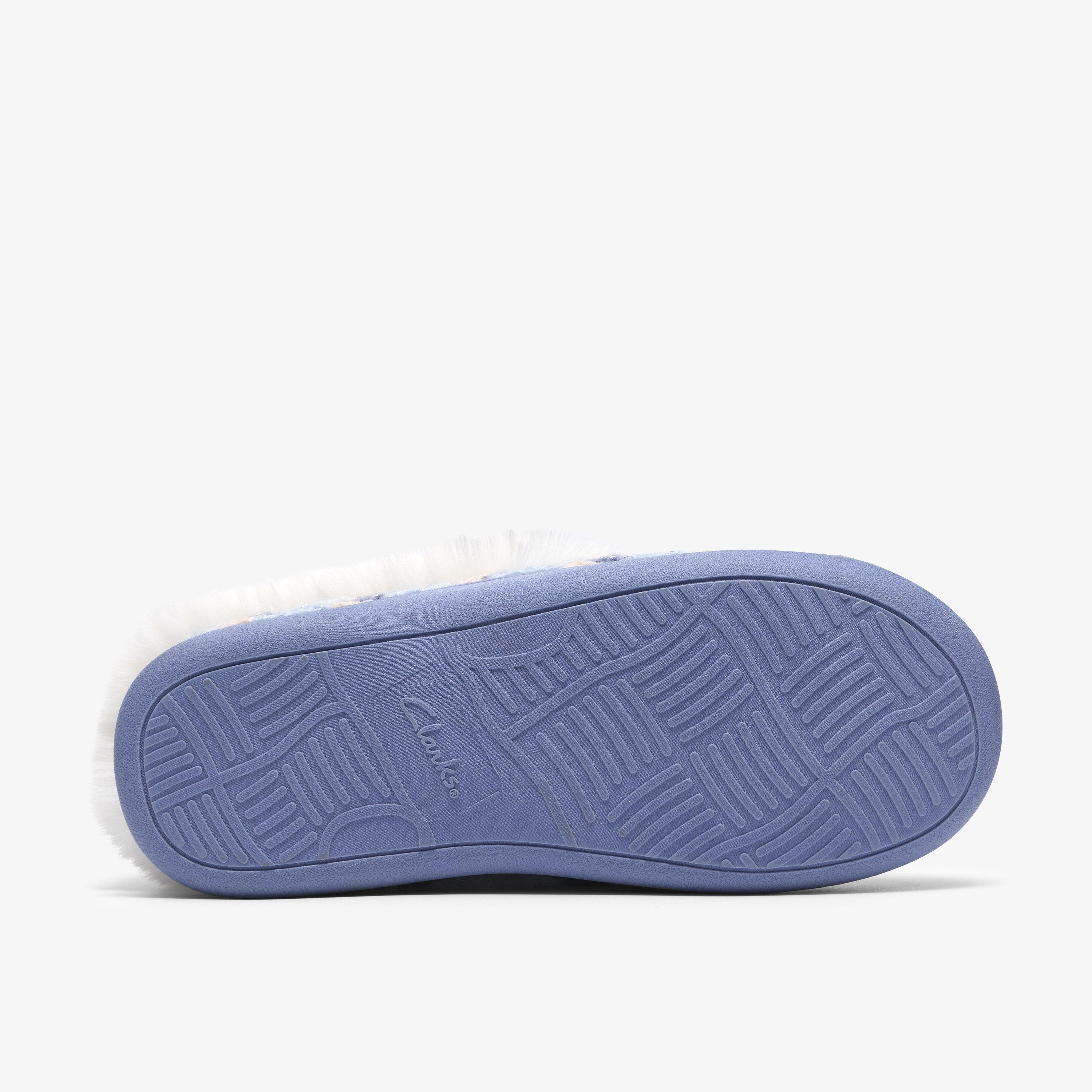 Kallia Festive Blue Interest Slip Ons Slippers, view 3 of 6