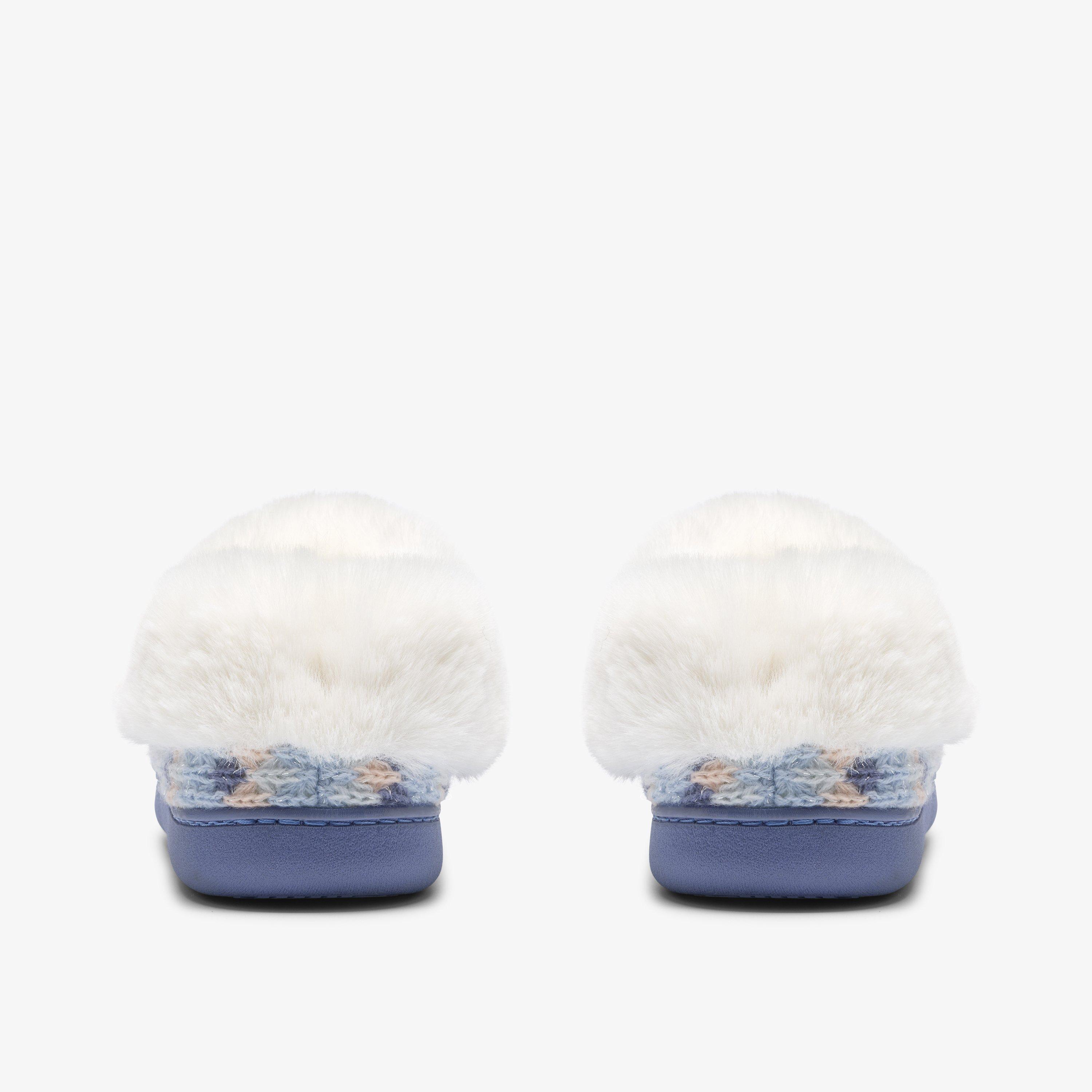 Kallia Festive Blue Interest Slip Ons Slippers, view 5 of 6