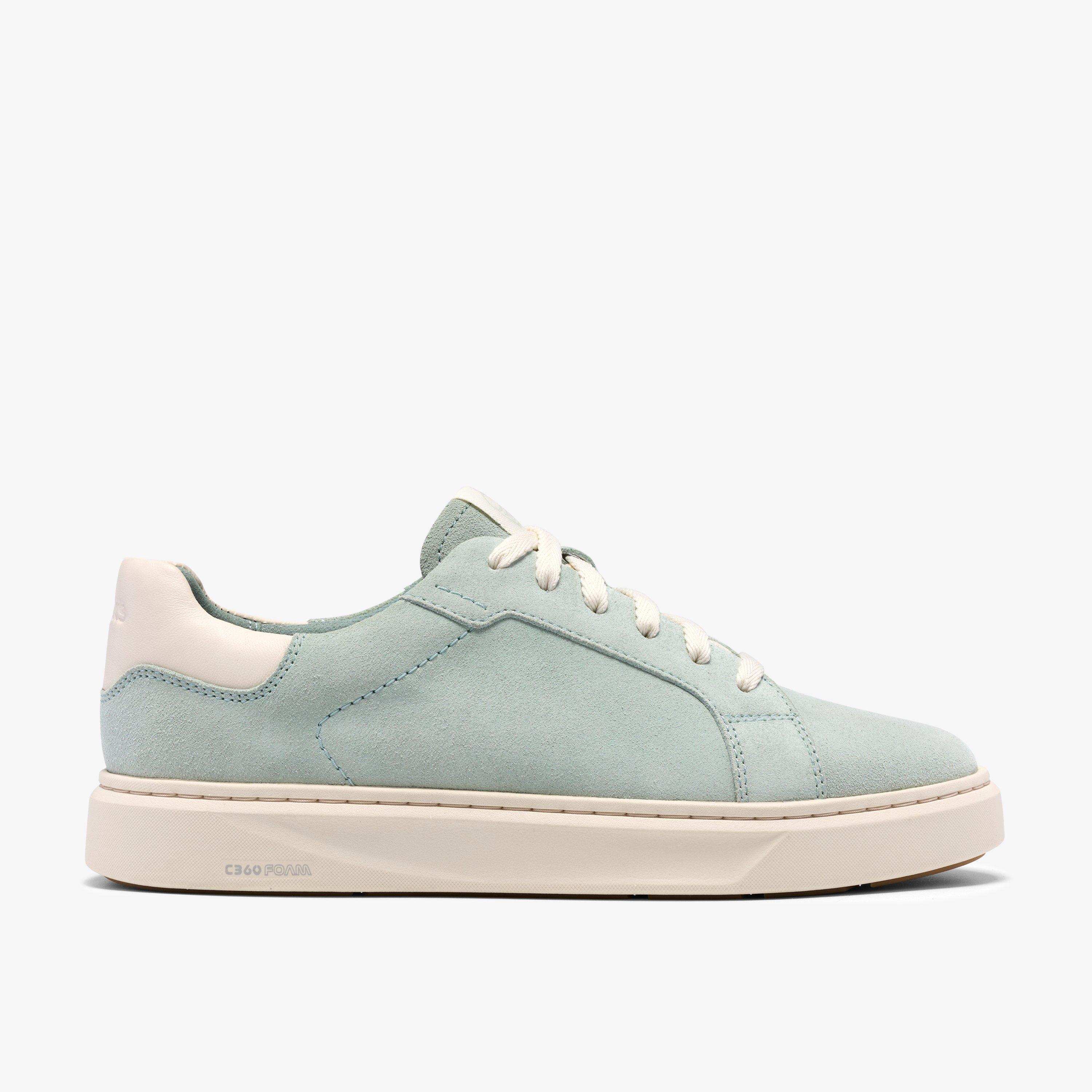 Code C Lace Pale Green Trainers Lace Up, view 1 of 6