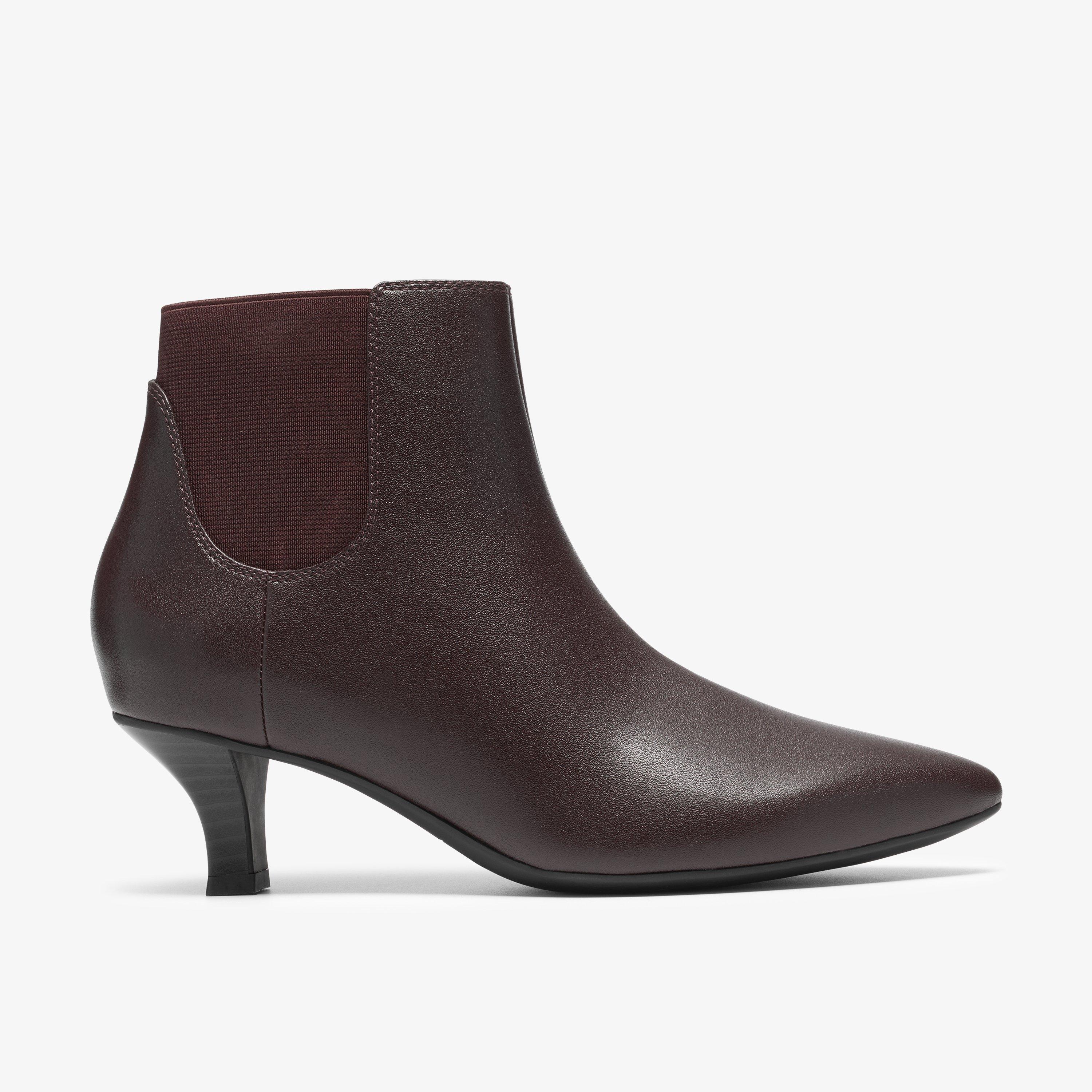 Kepley Erin Cuir rouge merlot Bottines, view 1 of 6