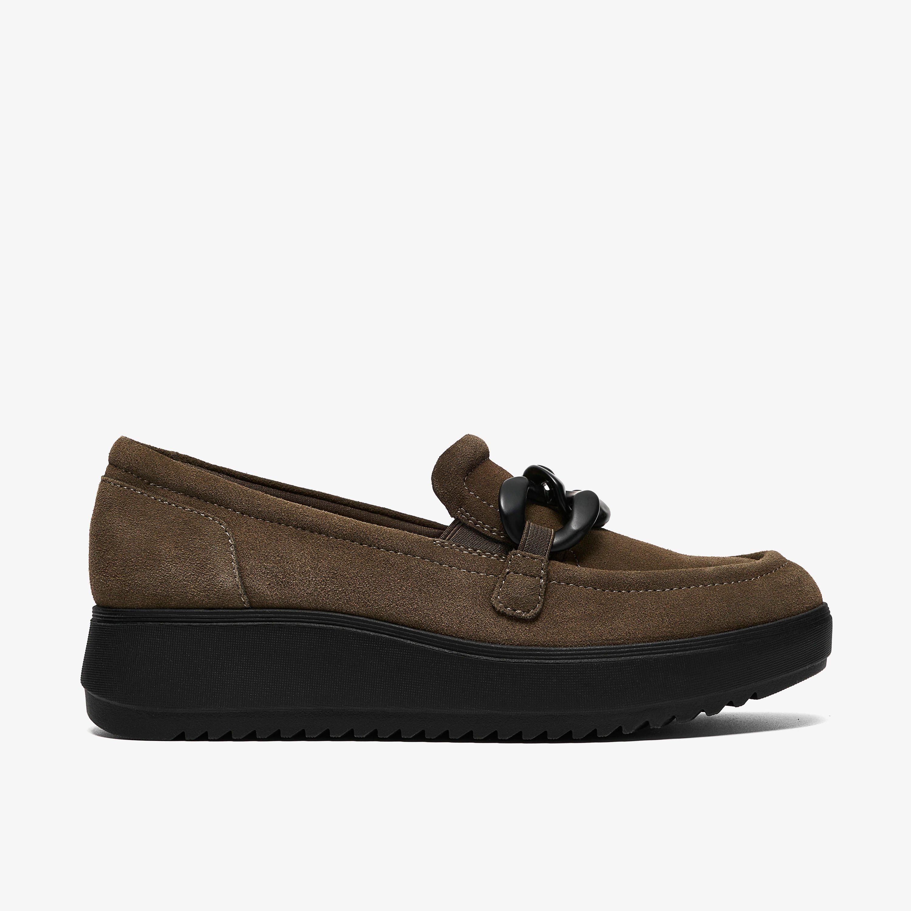 Zylah May Olive Suede Loafers Slip Ons, view 1 of 6