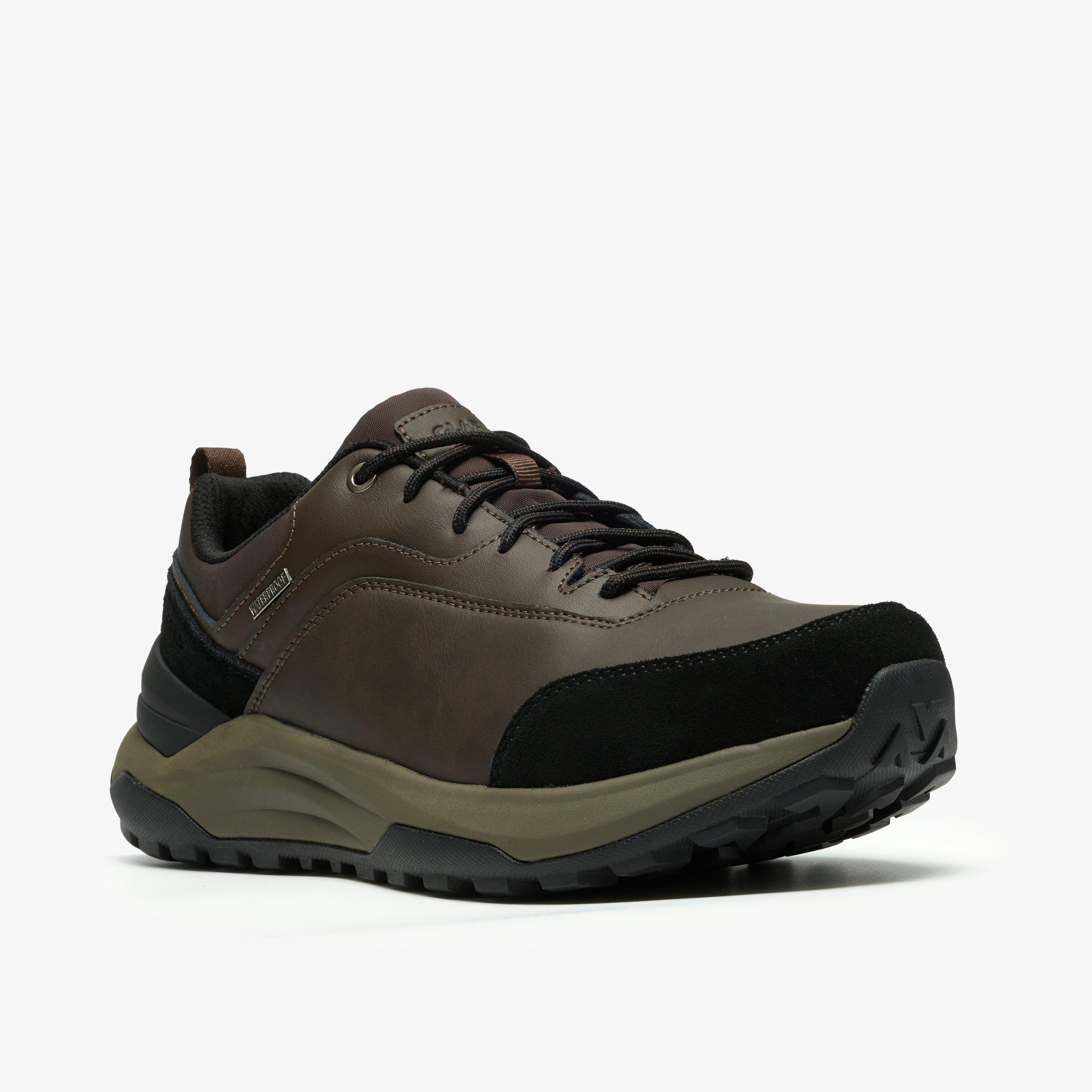 Stockhill Lo Waterproof Brown Combination Trainers Lace Up, view 4 of 6