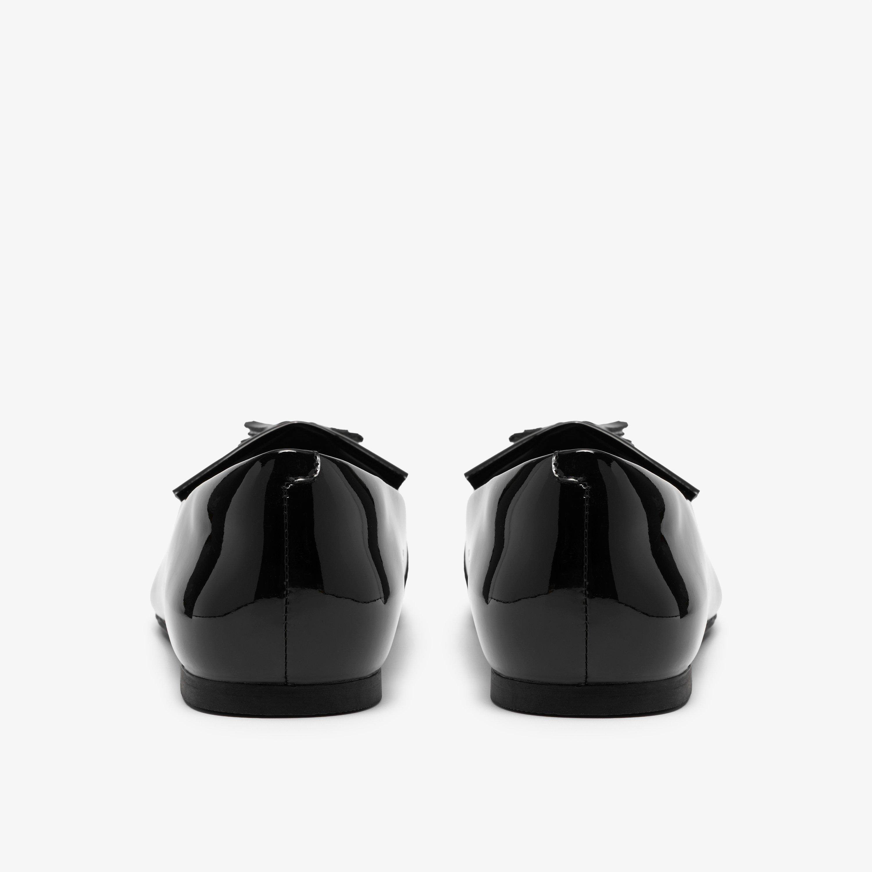 Glade Tassel Black Patent Slip Ons Ballet Pumps, view 5 of 6