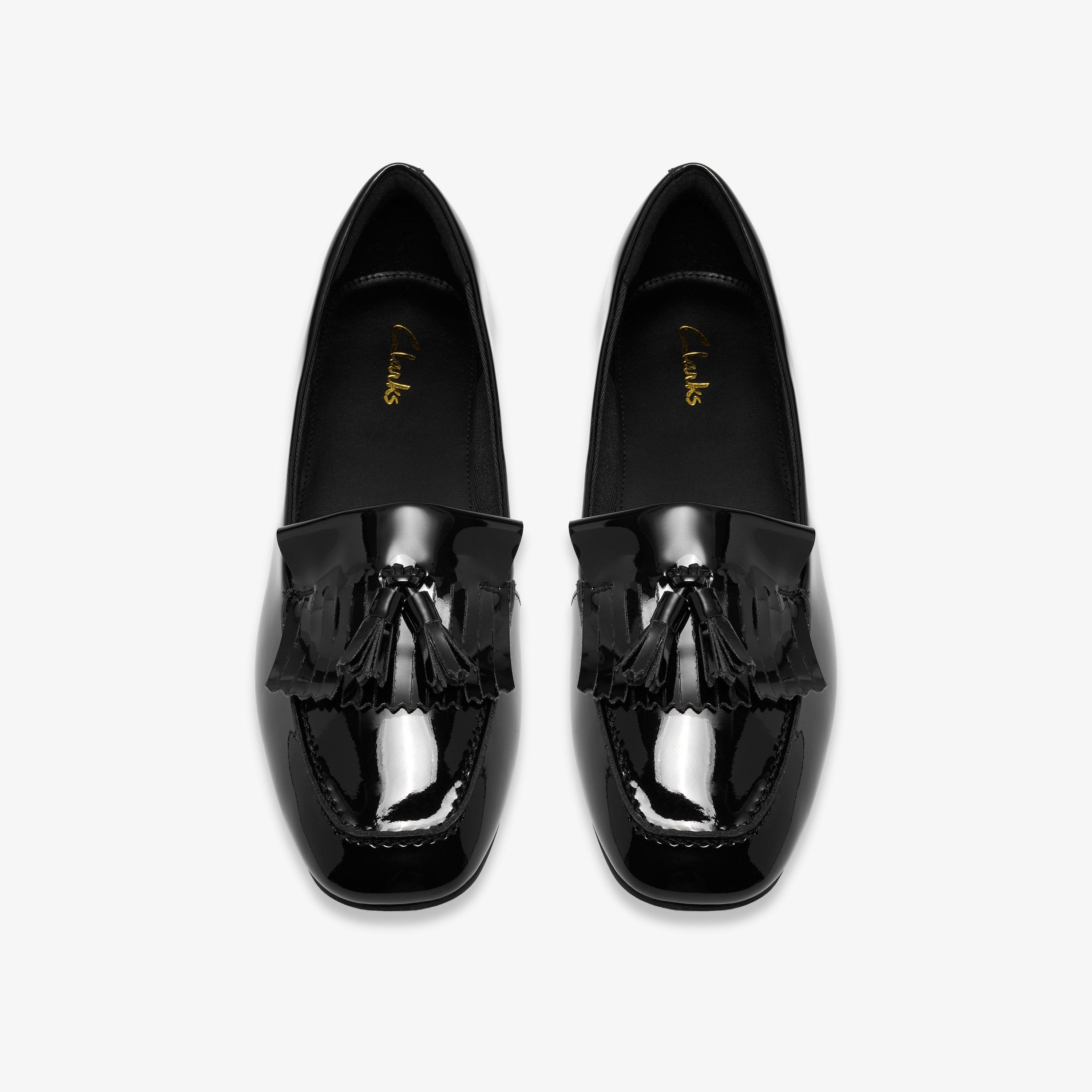 Glade Tassel Black Patent Slip Ons Ballet Pumps, view 6 of 6