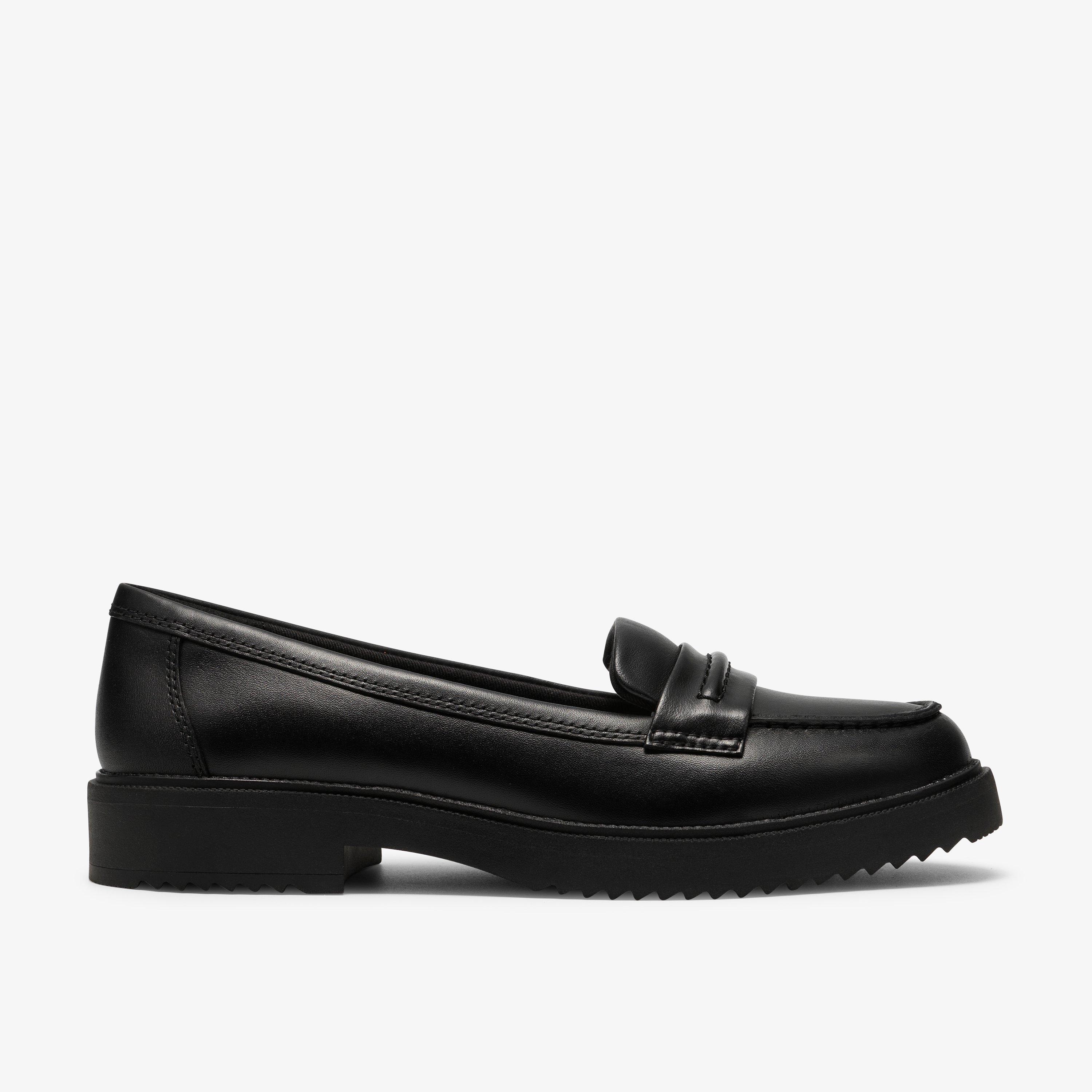 Barlow Edge Black Leather Slip Ons Brogues, view 1 of 6