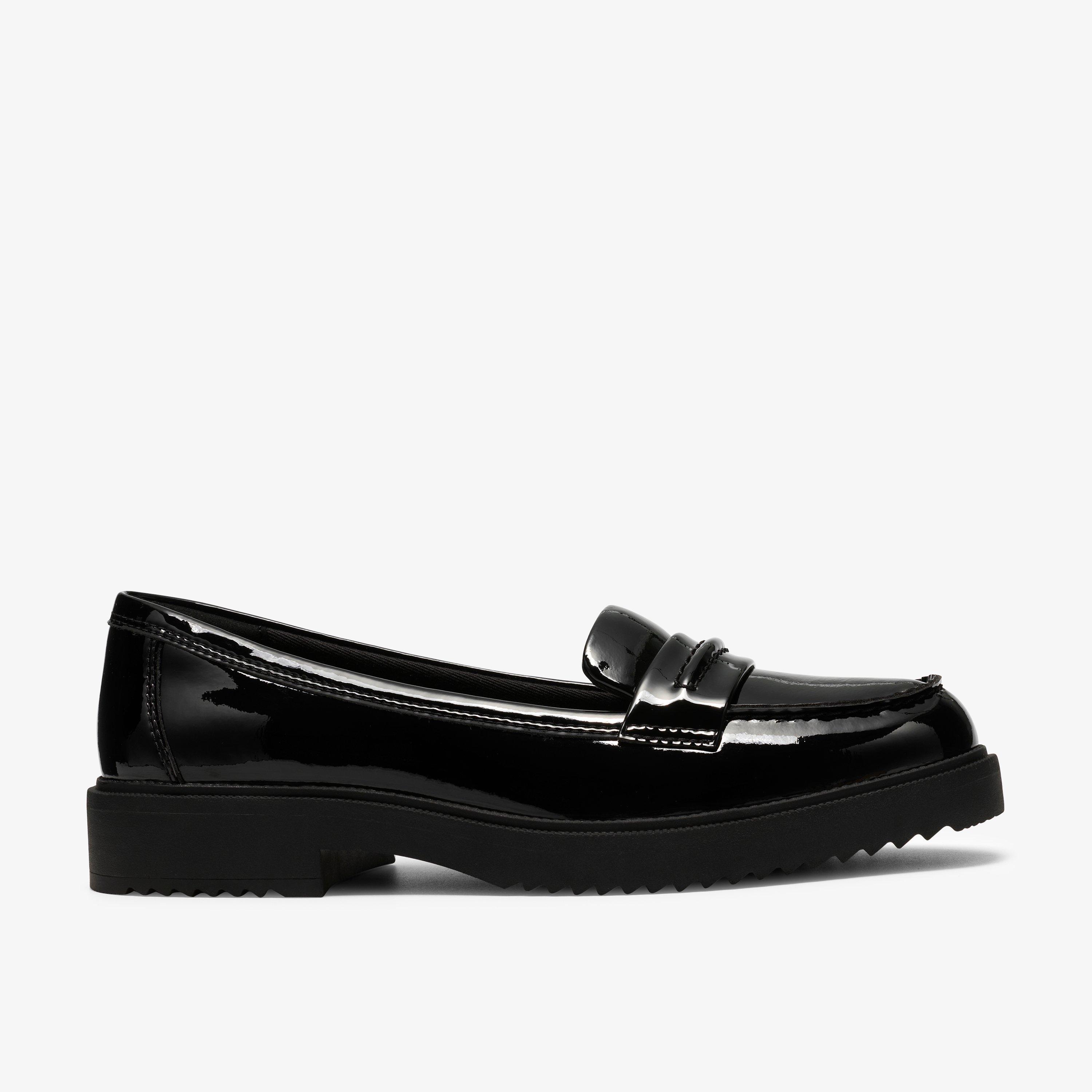 Barlow Edge Black Patent Slip Ons Brogues, view 1 of 6