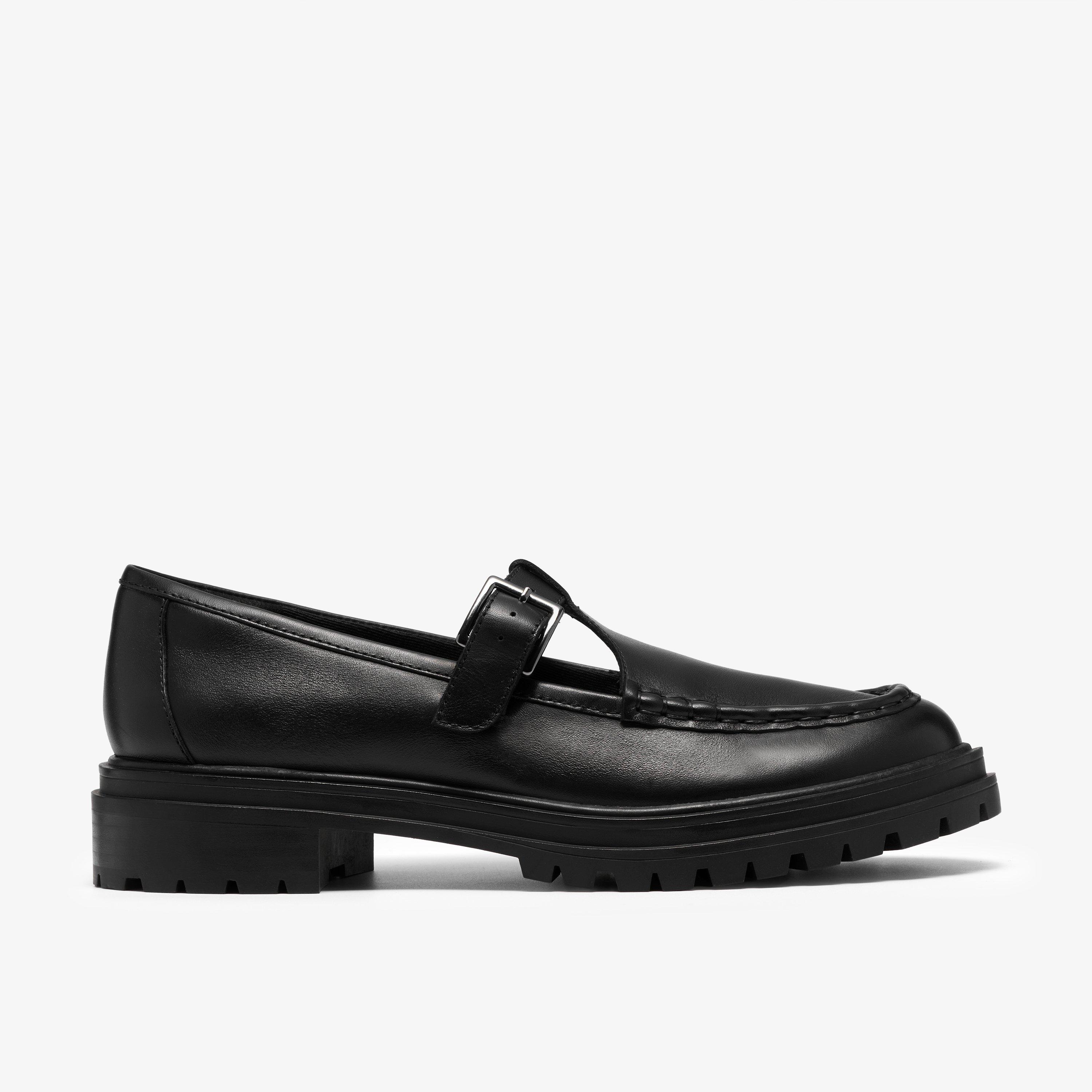 Brena Bar Black Leather Bar Shoes, view 1 of 6