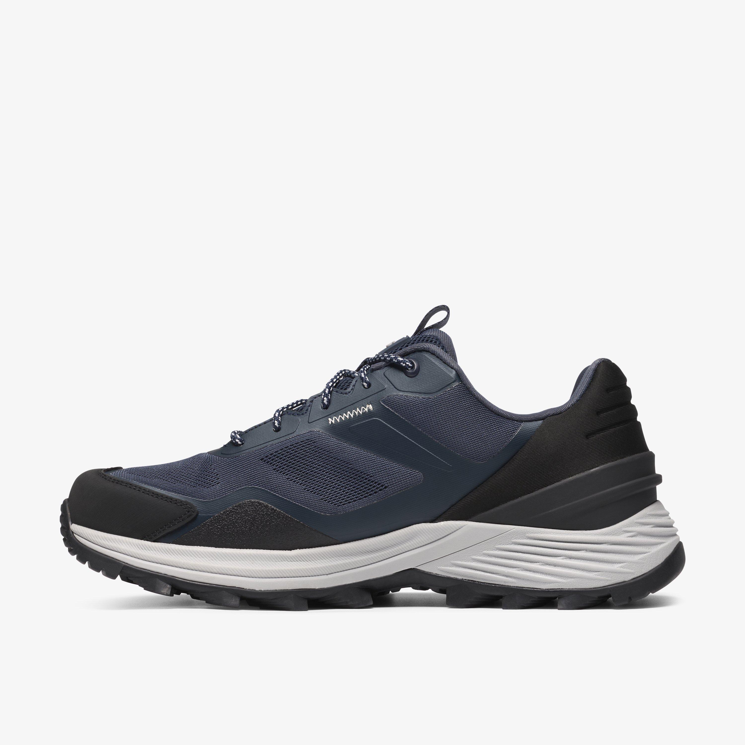 Stanway Lo Waterproof Navy Combination Trainers Walking, view 2 of 6