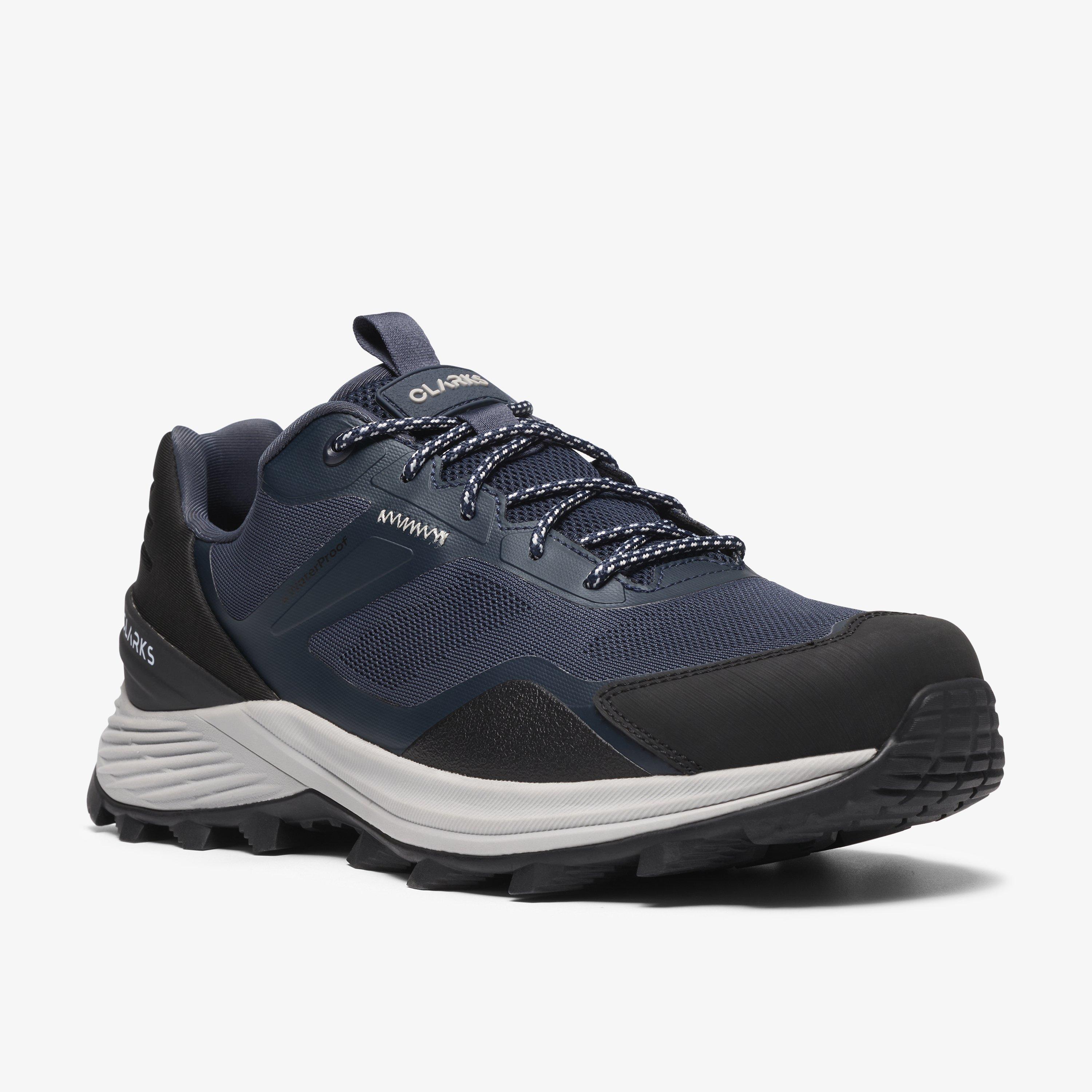Stanway Lo Waterproof Navy Combination Trainers Walking, view 4 of 6