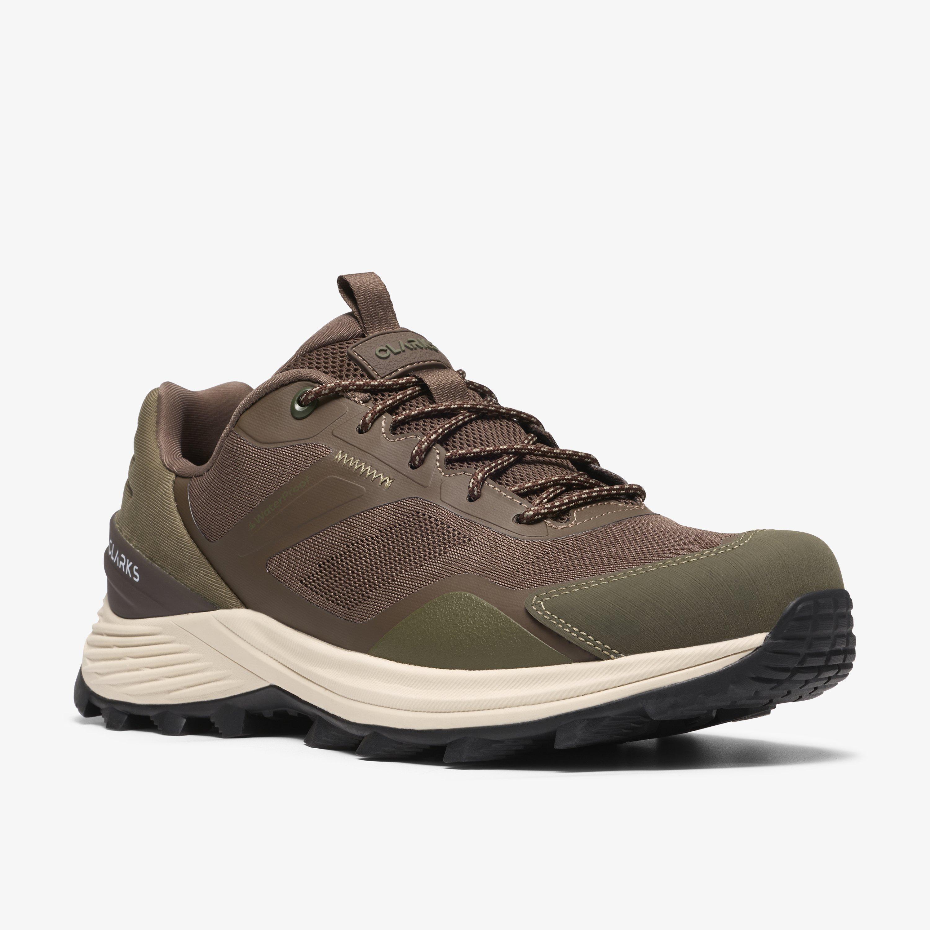 Stanway Lo Waterproof Brown Combination Trainers Walking, view 4 of 6