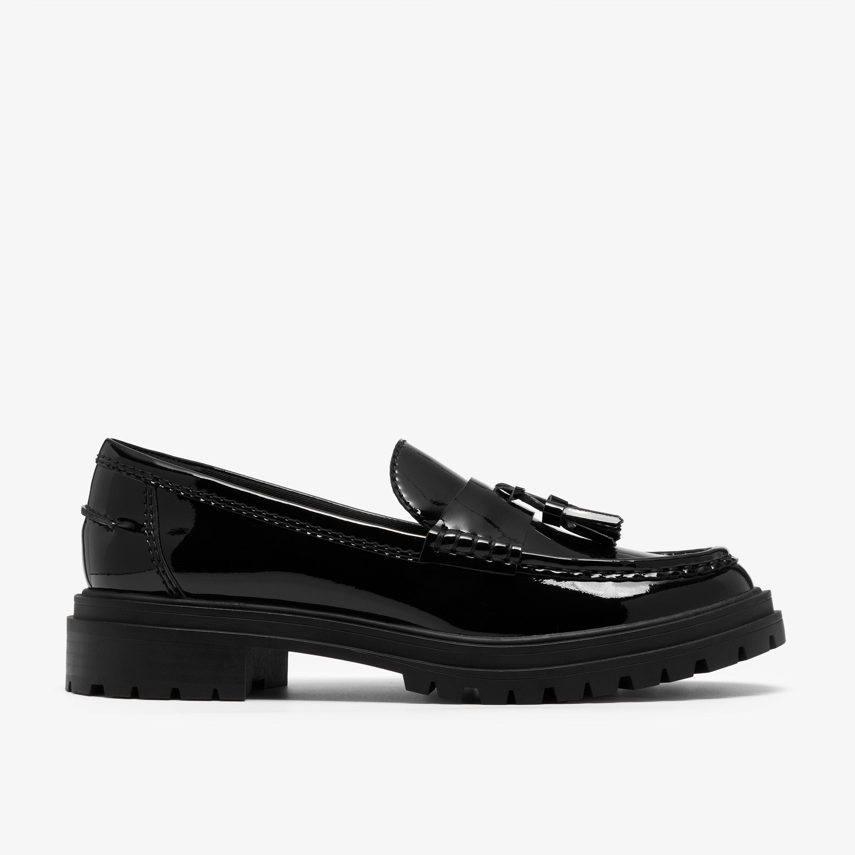Brena Edge Black Patent Loafers Slip Ons, view 1 of 6