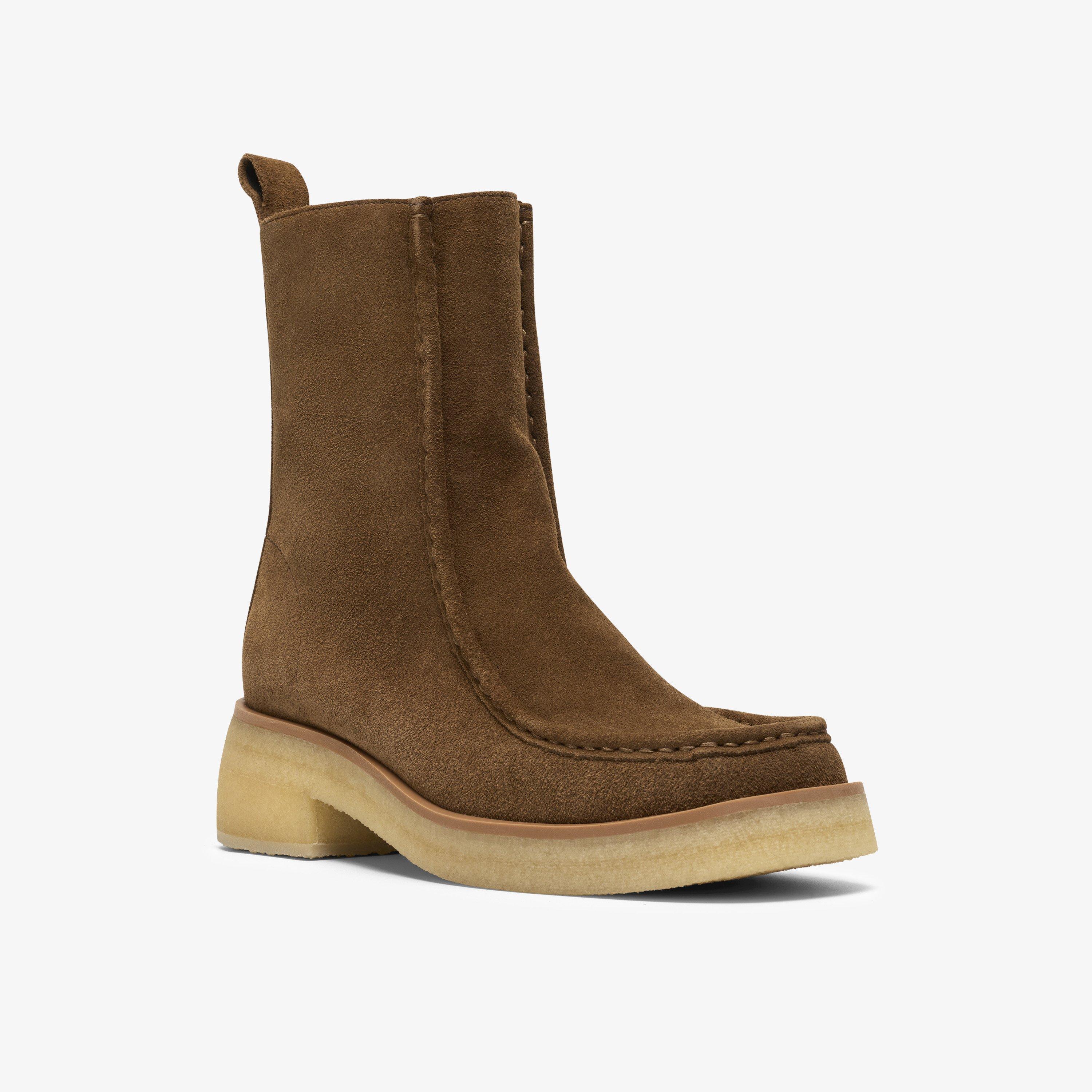Effery Zip Brown Suede Ankle Boots, view 4 of 6