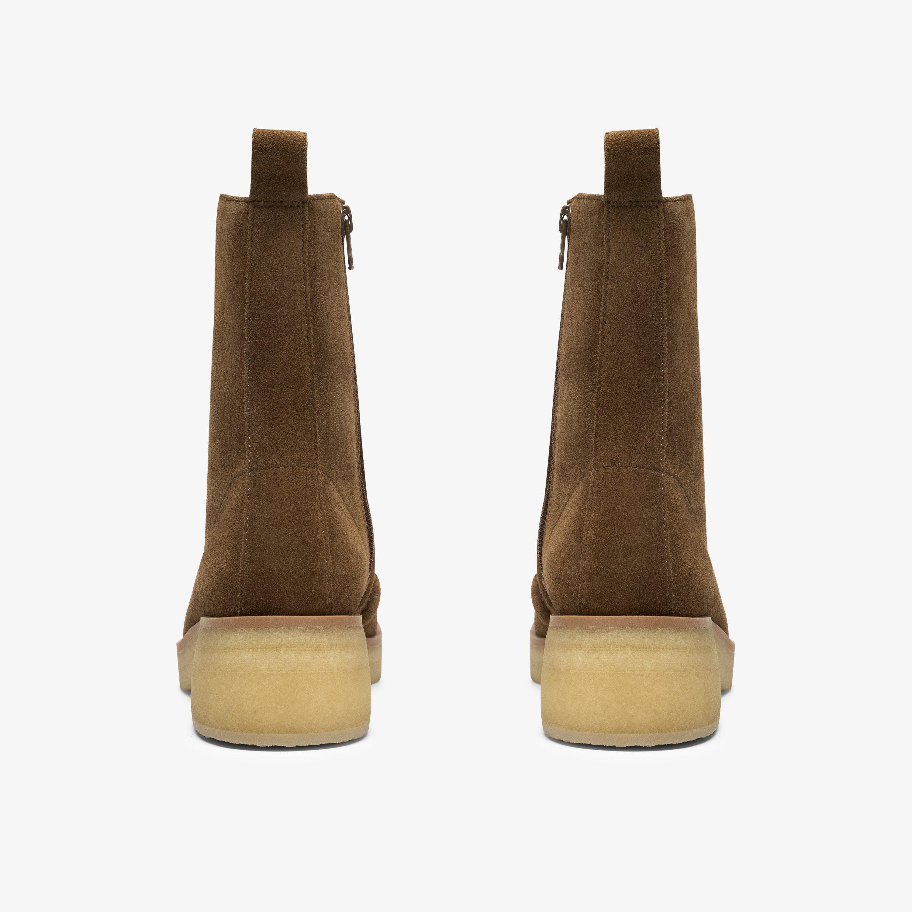 Effery Zip Brown Suede Ankle Boots, view 5 of 6