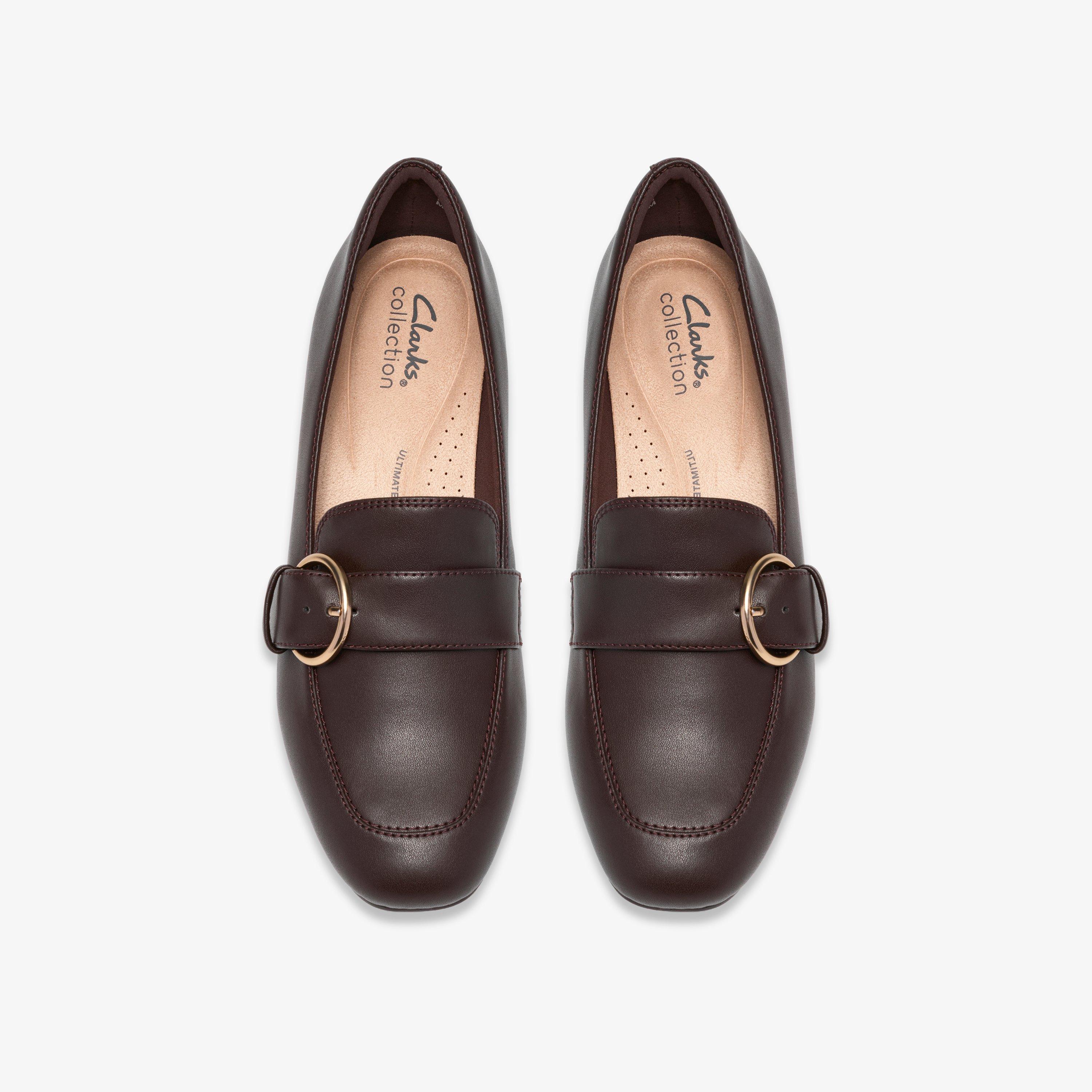 Iridessa Wish Dark Brown Heels Court Shoes Slip Ons, view 6 of 6