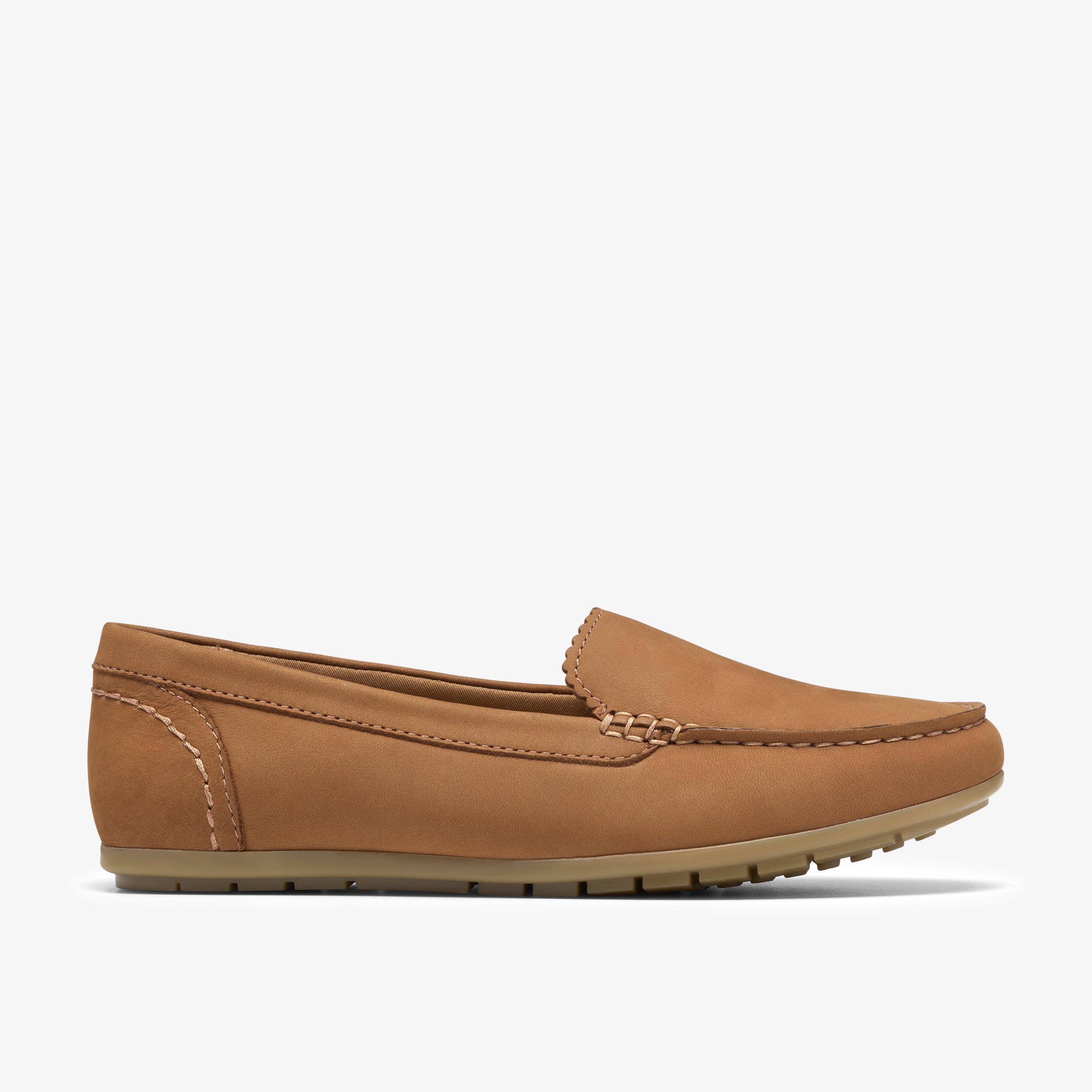 Elliotte Step Tan Nubuck Moccasins Slip Ons, view 1 of 6