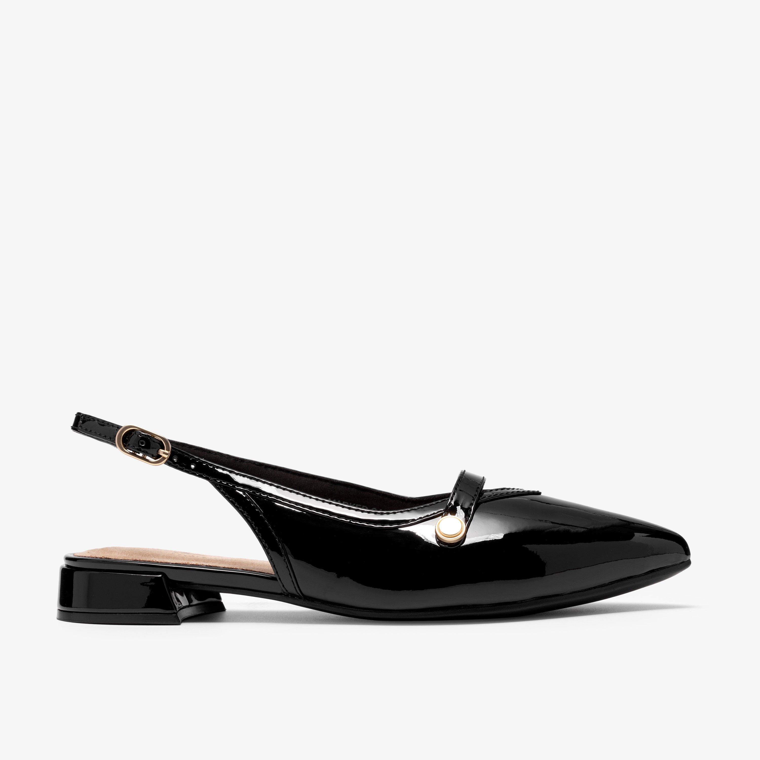 Natalyn Sling Black Patent Sling Back, view 1 of 6
