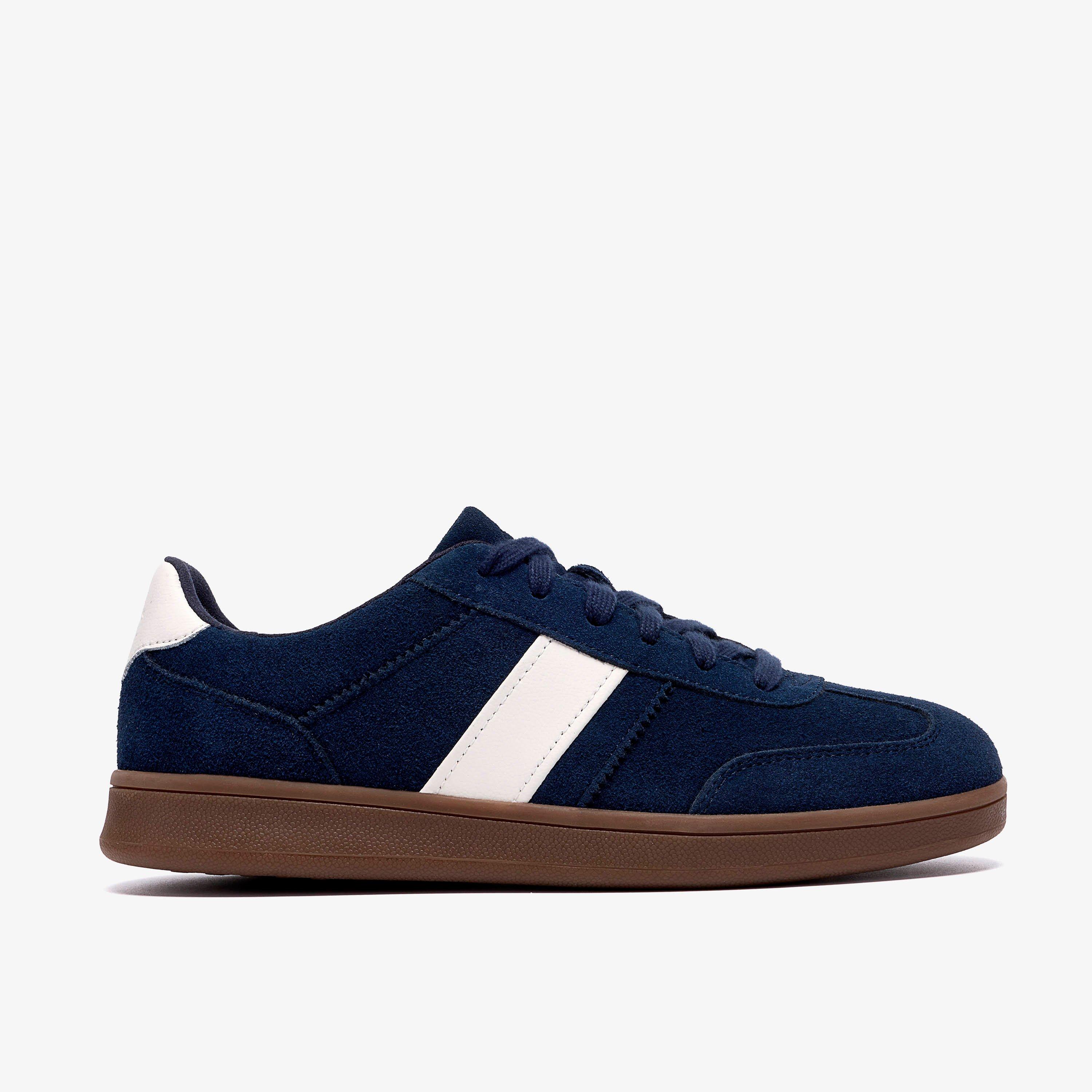 Seco Speed Navy Suede Trainers Lace Up, view 1 of 6