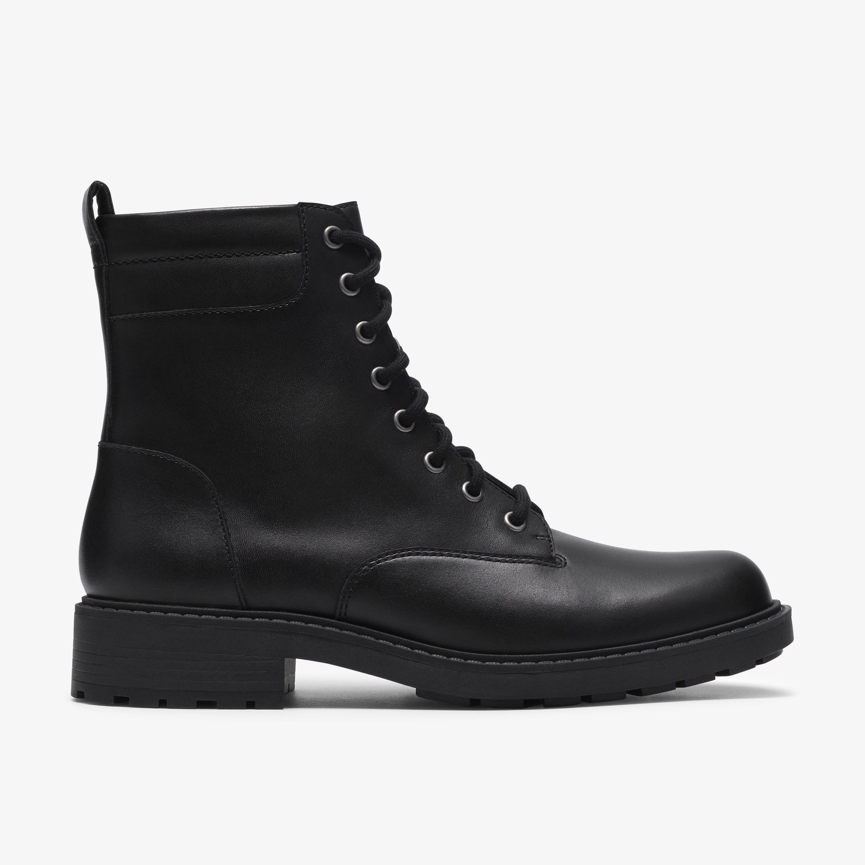Orinoco 2 Sky Black Leather Ankle Boots, view 1 of 6